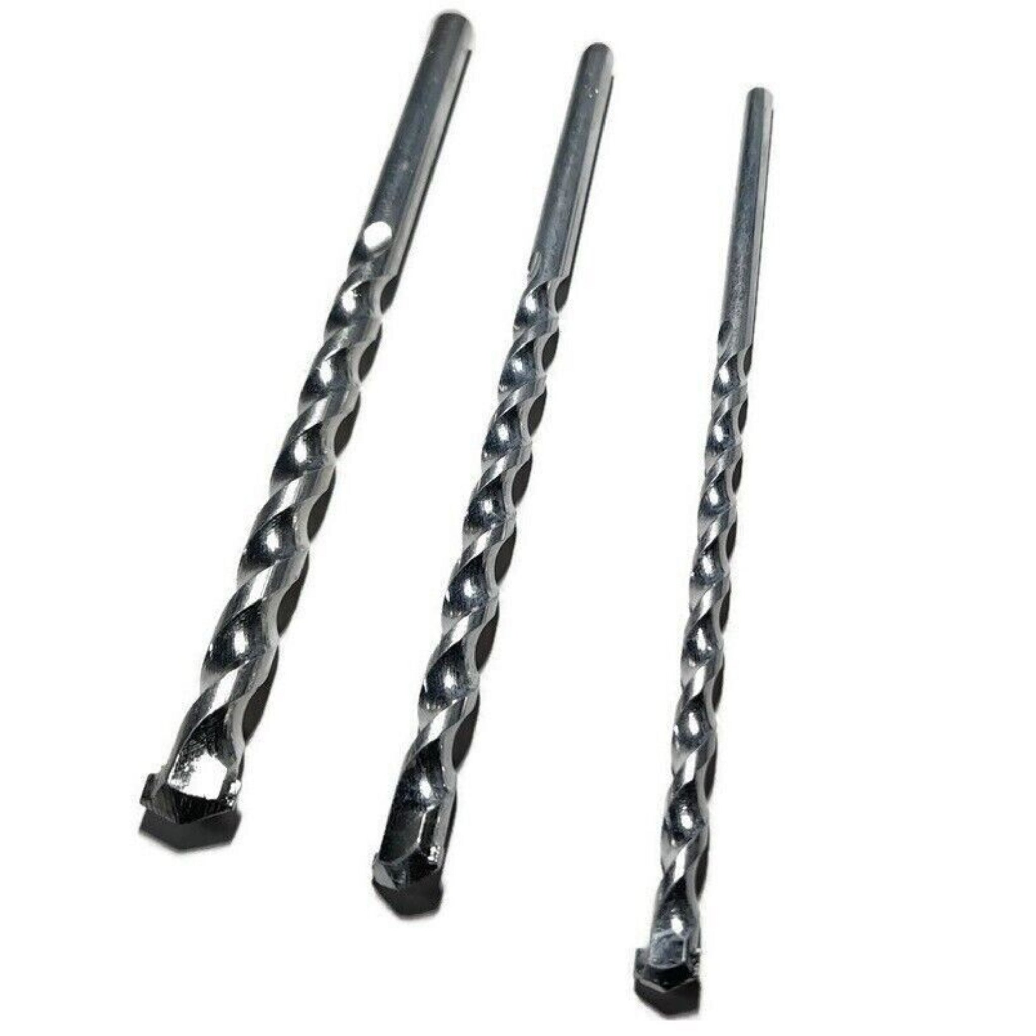 3pc MASONRY DRILL BIT SET INCLUDE SIZES 8 10 12mm 200mm LONG MASONARY Drills DIY