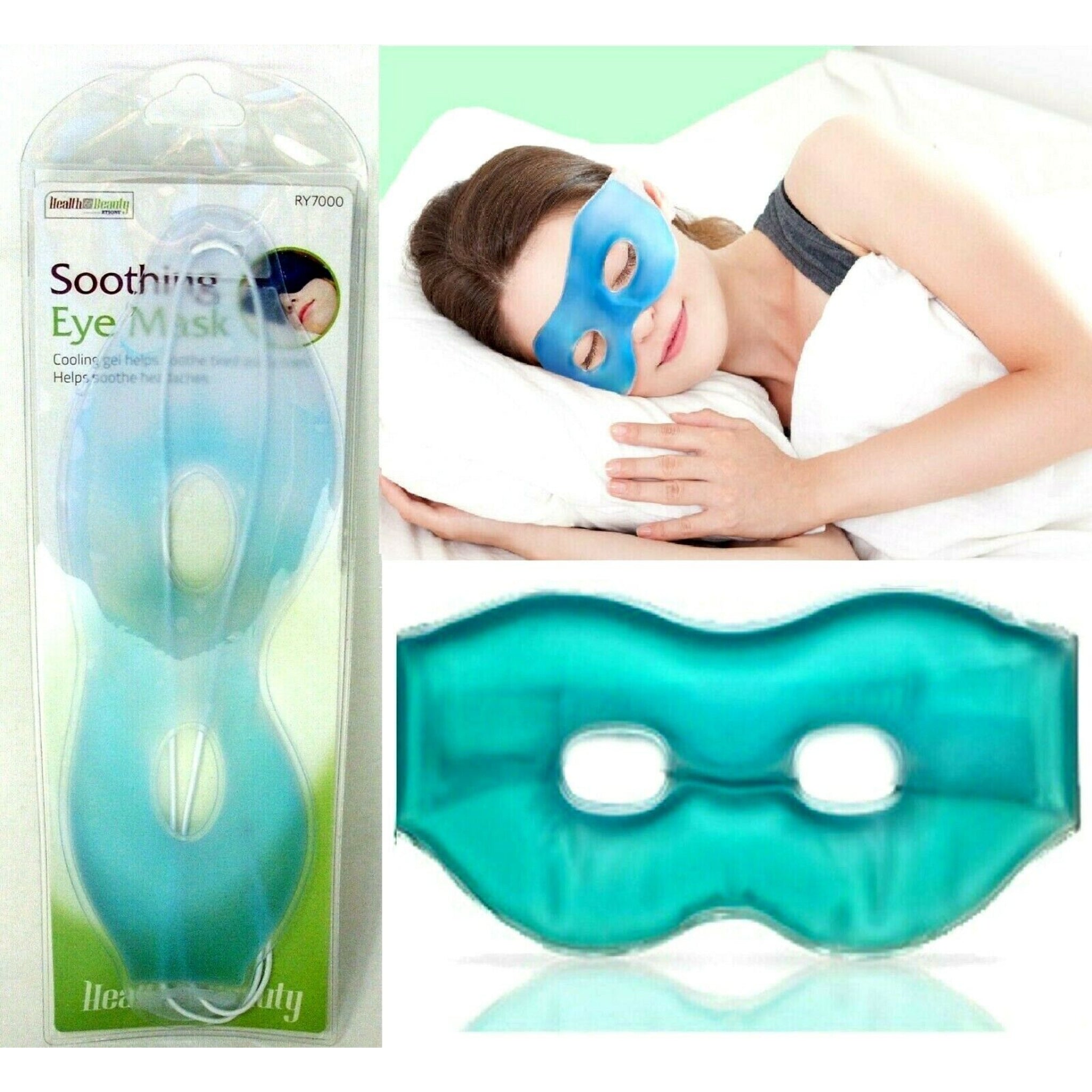 Beclen Harp GEL EYE MASK Hot Cold Cooling Soothing Relief Tired Eyes & Headache Relaxing Pad