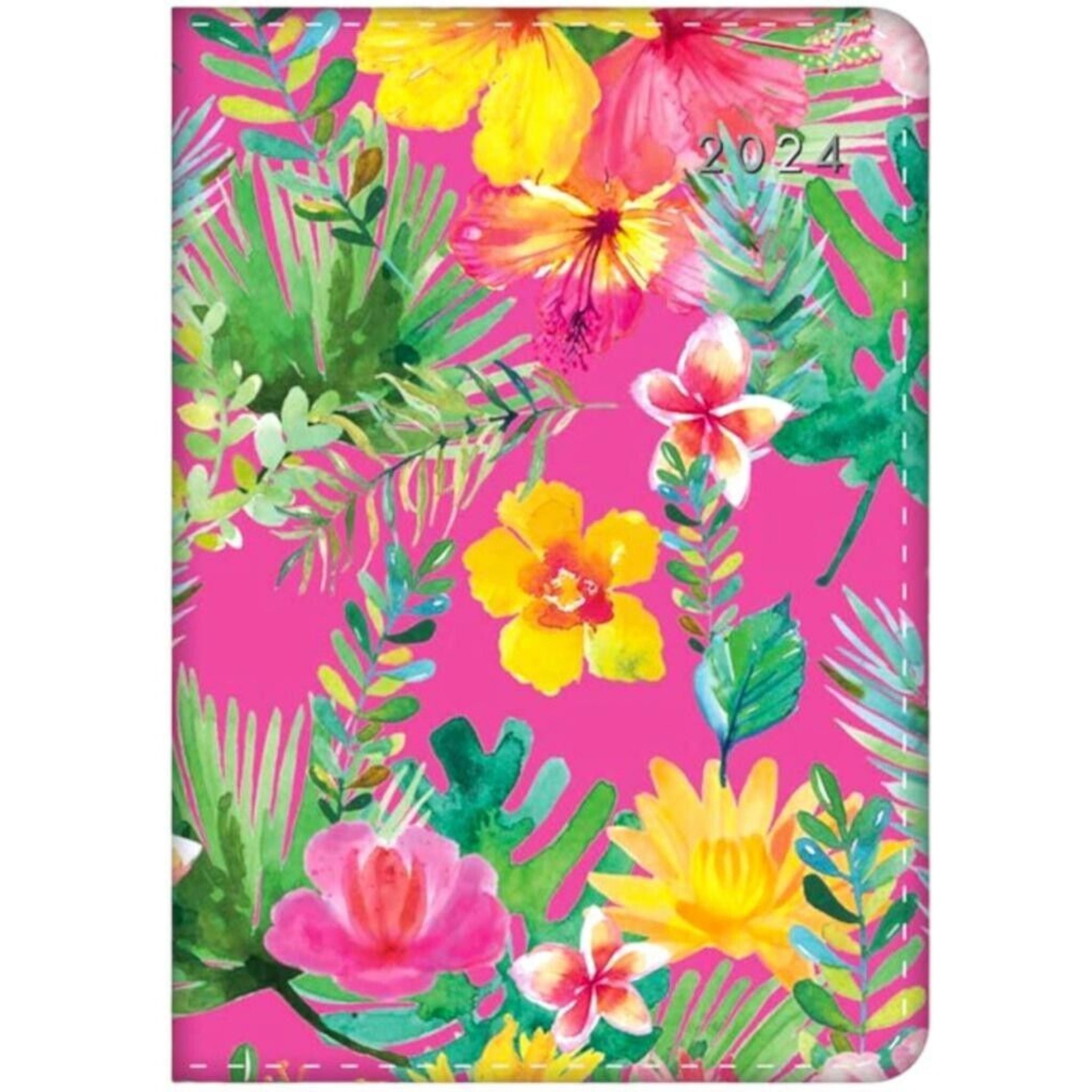 Beclen Harp 2024 A5 Day A Page Floral Luxury Cover Index Diary Planner School Office School