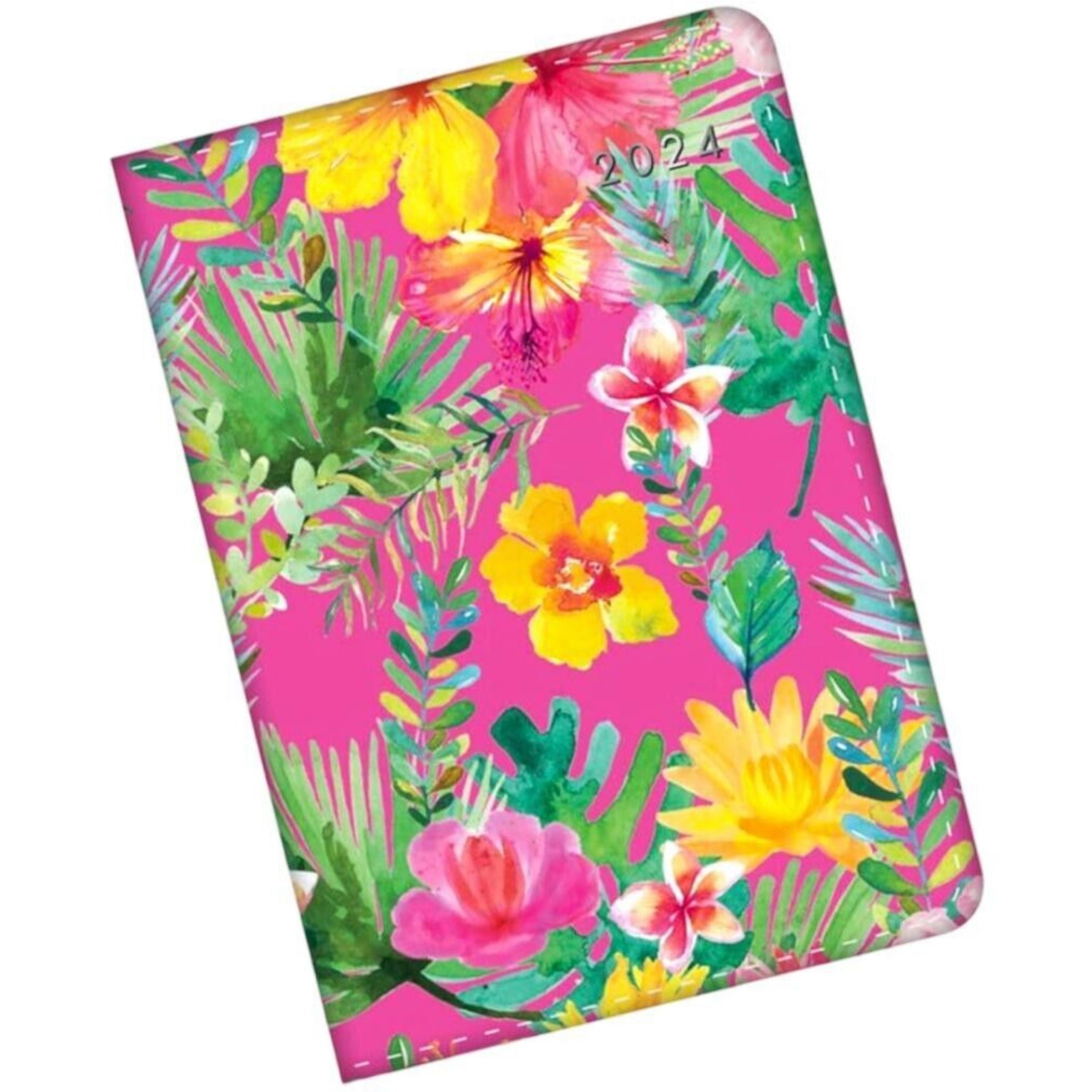 Beclen Harp 2024 A5 Day A Page Floral Luxury Cover Index Diary Planner School Office School