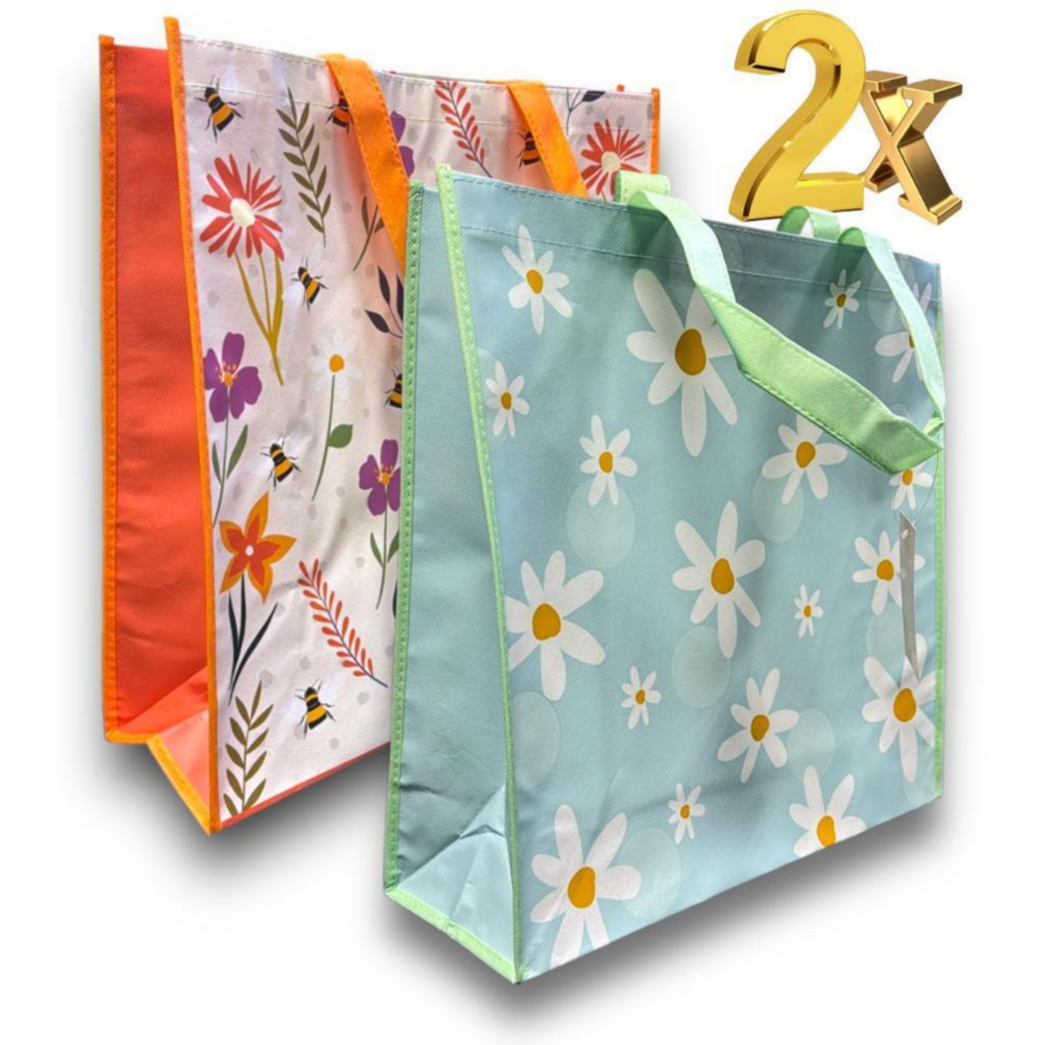 Beclen Harp 2 x Easter Christmas Gift Bags Tote Bag Non Woven Fabric Gift Party Present Bags