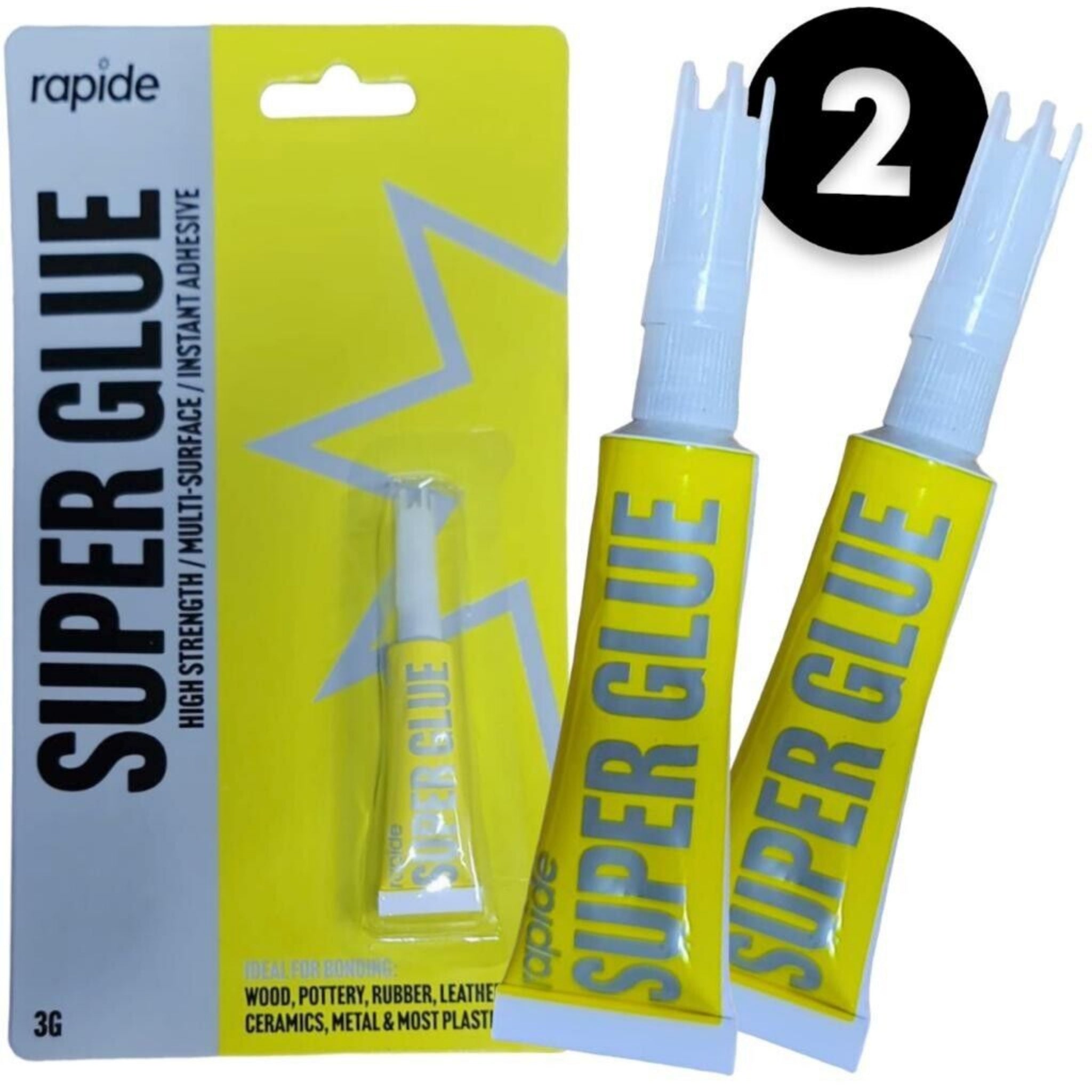 Beclen Harp 2 x Super Glue Extra Strong Premium Quality Adhesive Plastic Glass Rubber Metal