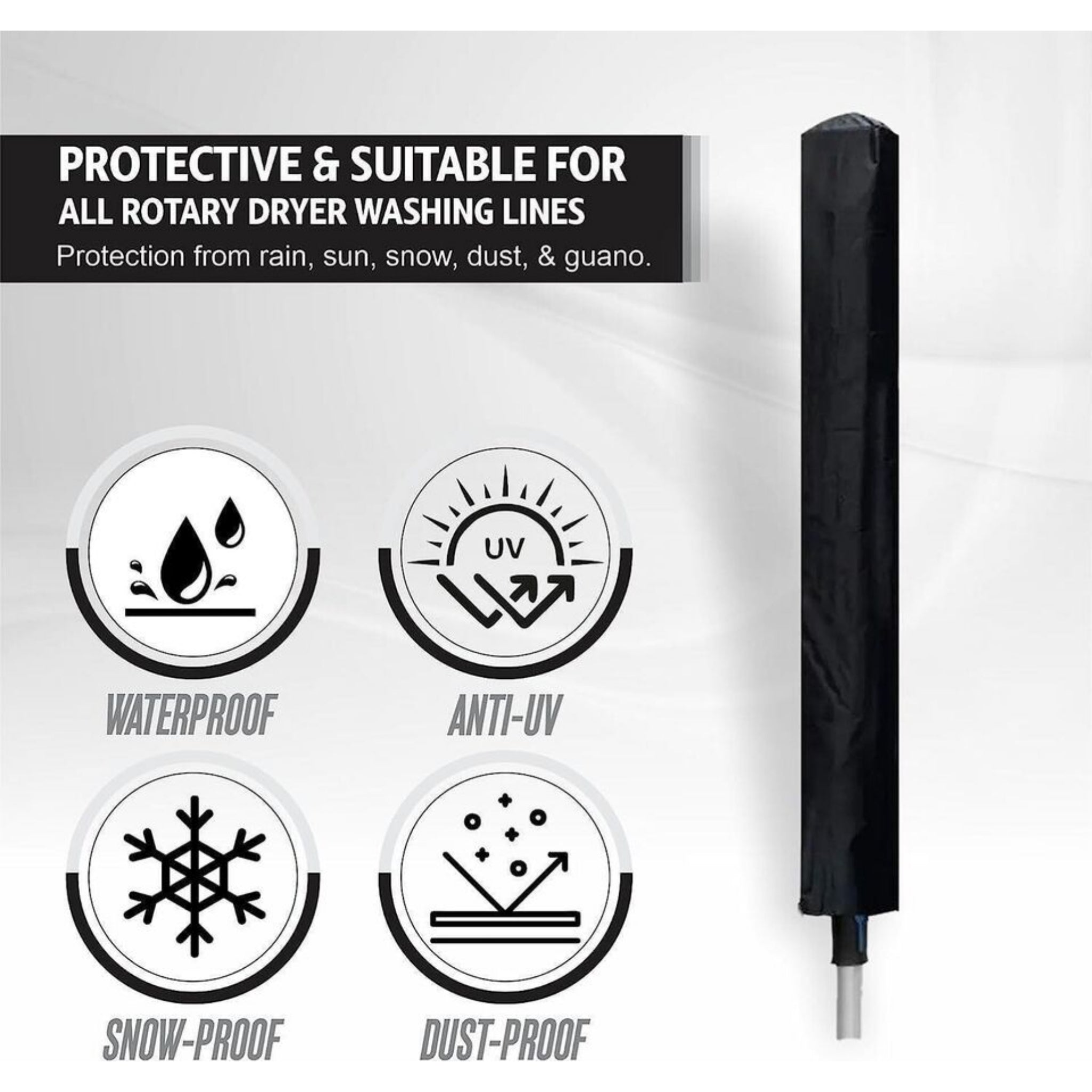 Beclen Harp Waterproof Heavy Duty Rotary Washing Line Cover Clothes Airer Garden Parasol