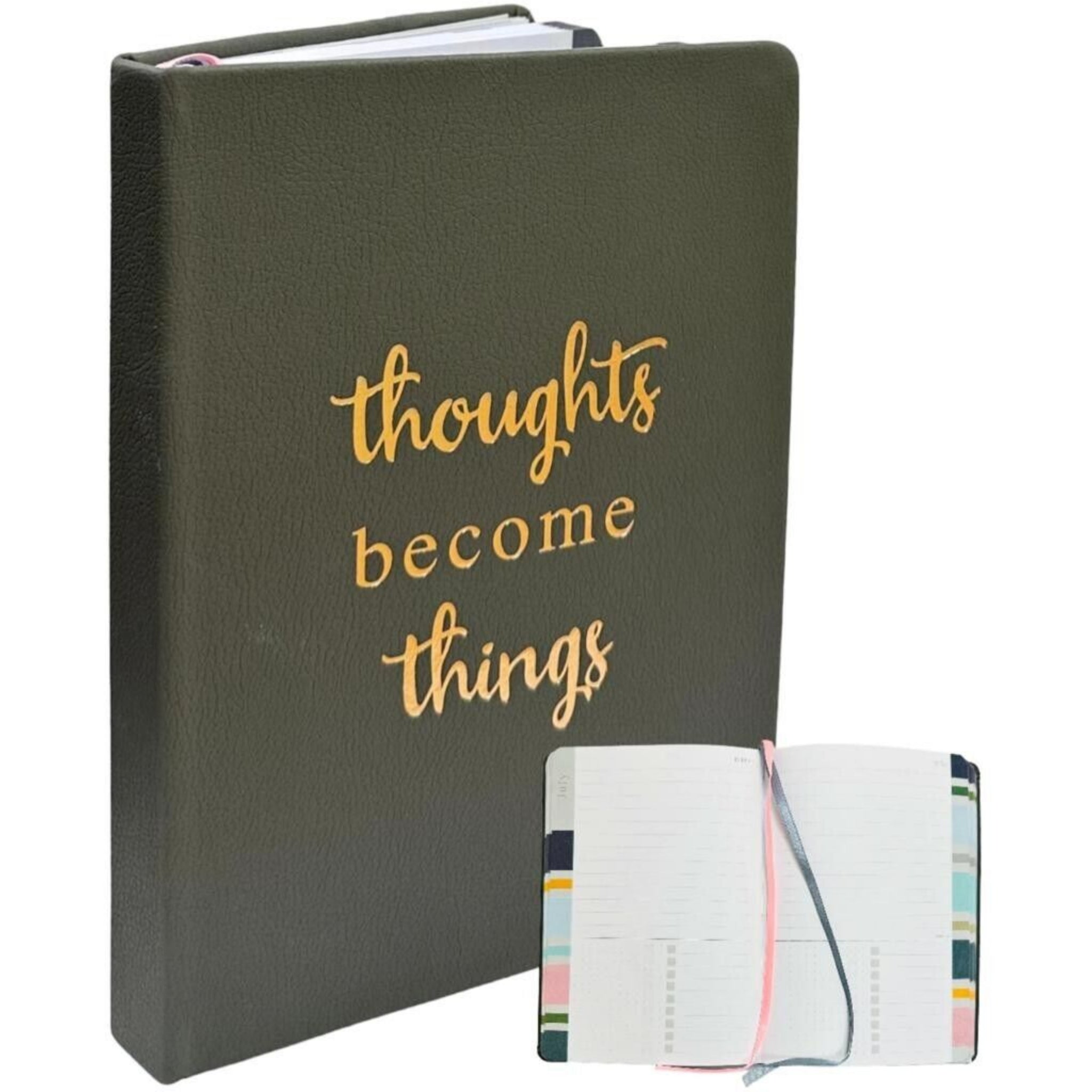 Beclen Harp 2024 A5 Page A Day Luxury Leather Journal Organiser Diary Coloured Pages Planner