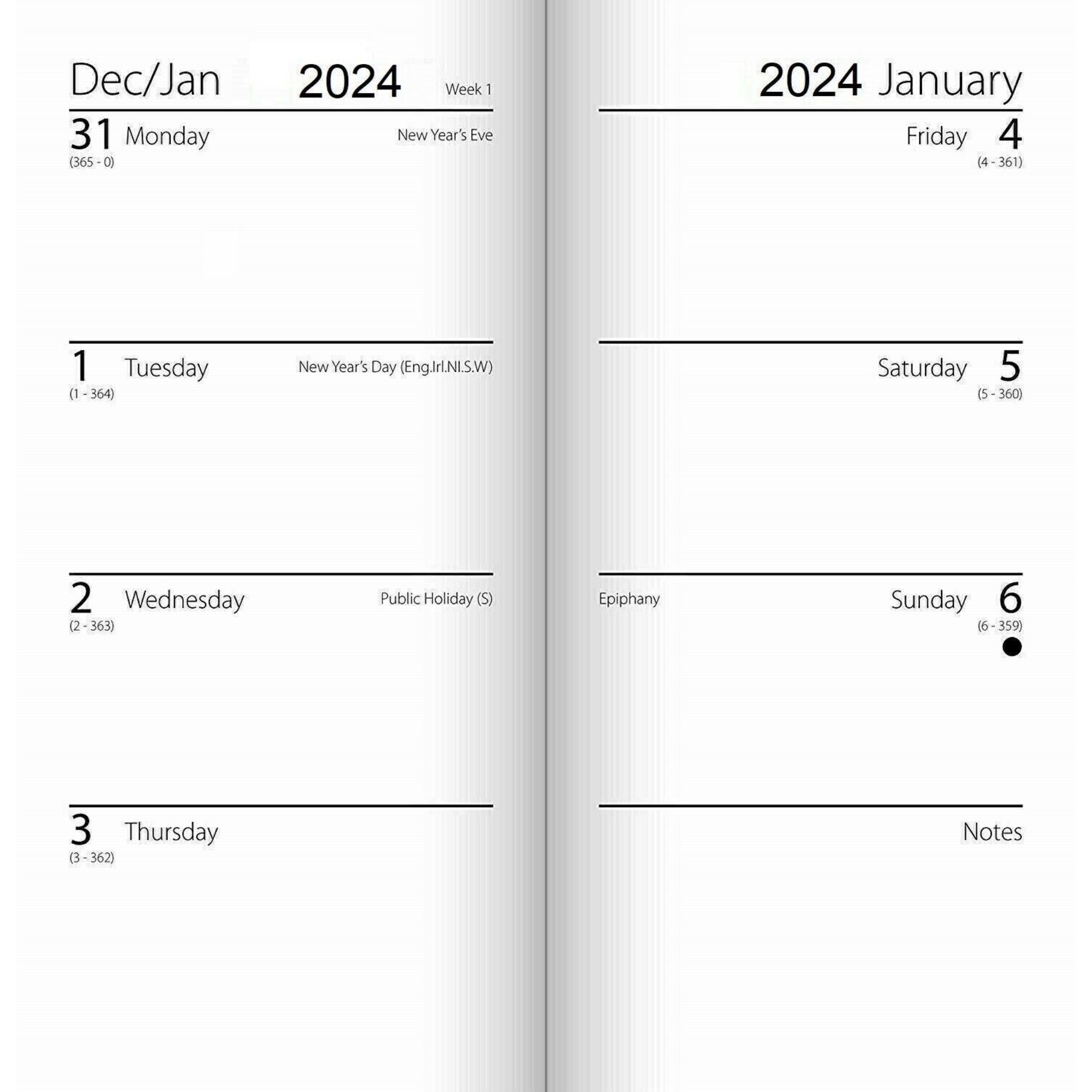 Beclen Harp 2x 2026 SLIM WTV Premium Foil Theme Office Home School Desktop Diary Note Date Full Year - Xmas gift