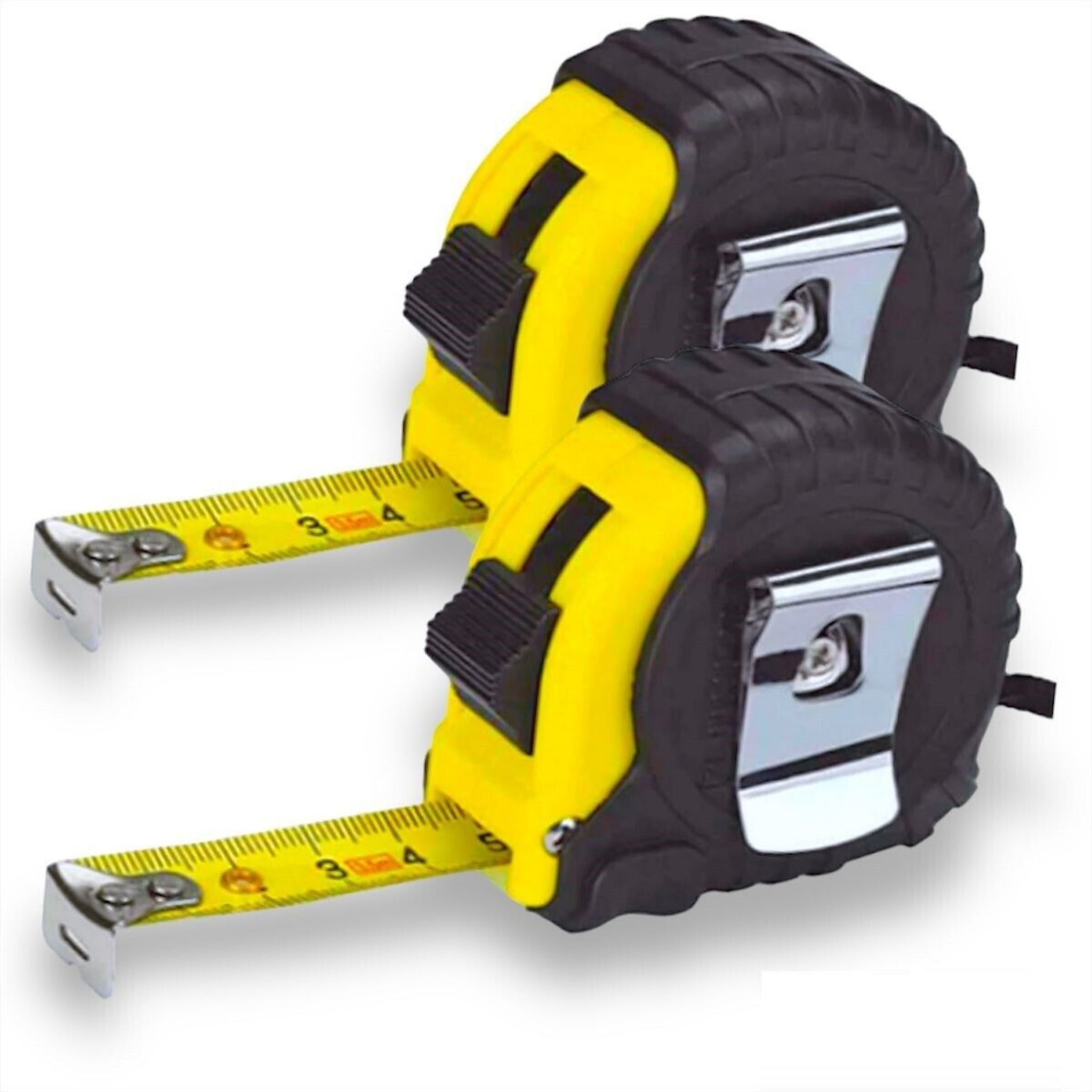 Beclen Harp 2 x 5 Metre Measure Tape Metal 16 foot ft Self Lock Measuring Metres WITH CLIP