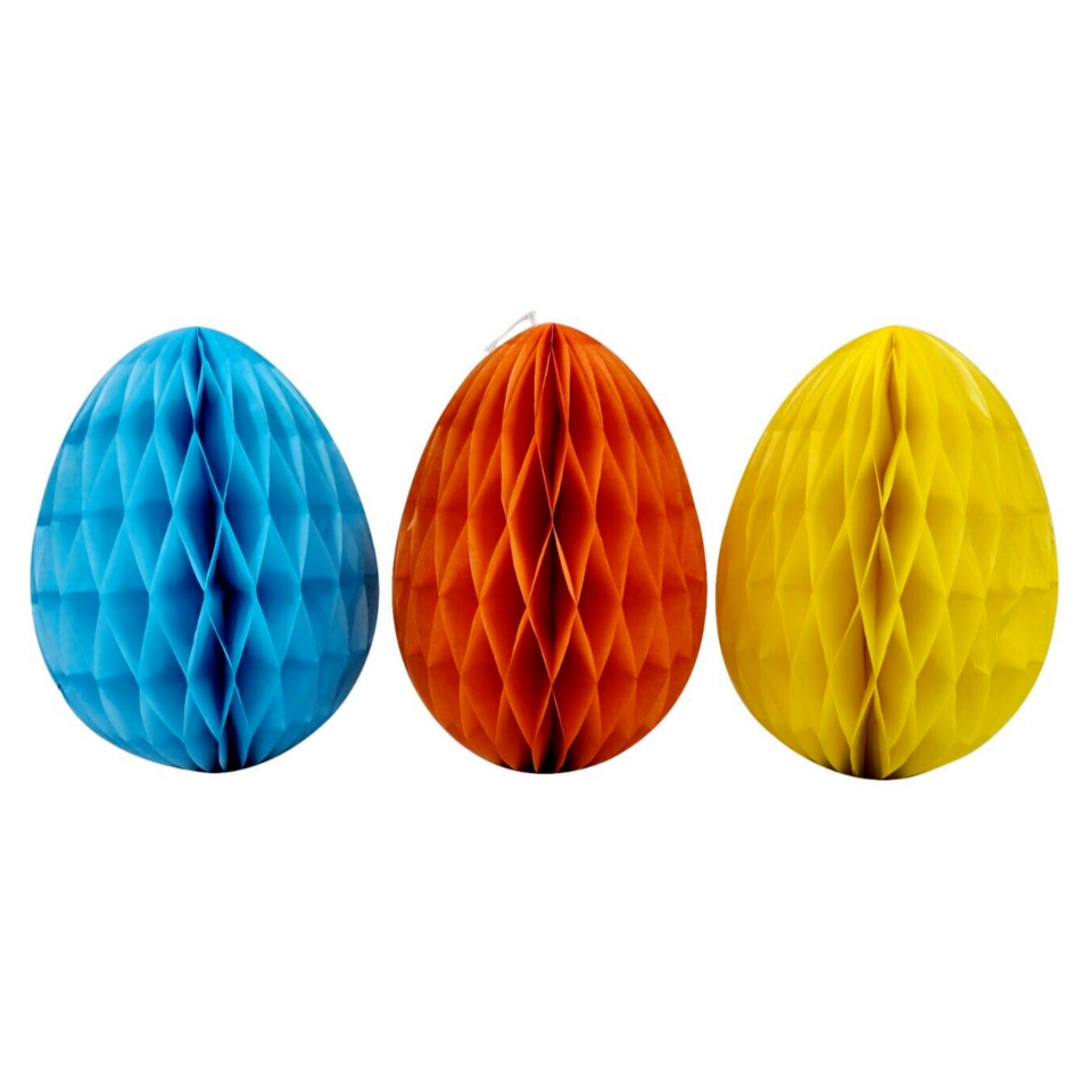 Beclen Harp Large Honeycomb Paper Easter Eggs Hanging Table Decoration Party Tree 25cm - 3pc