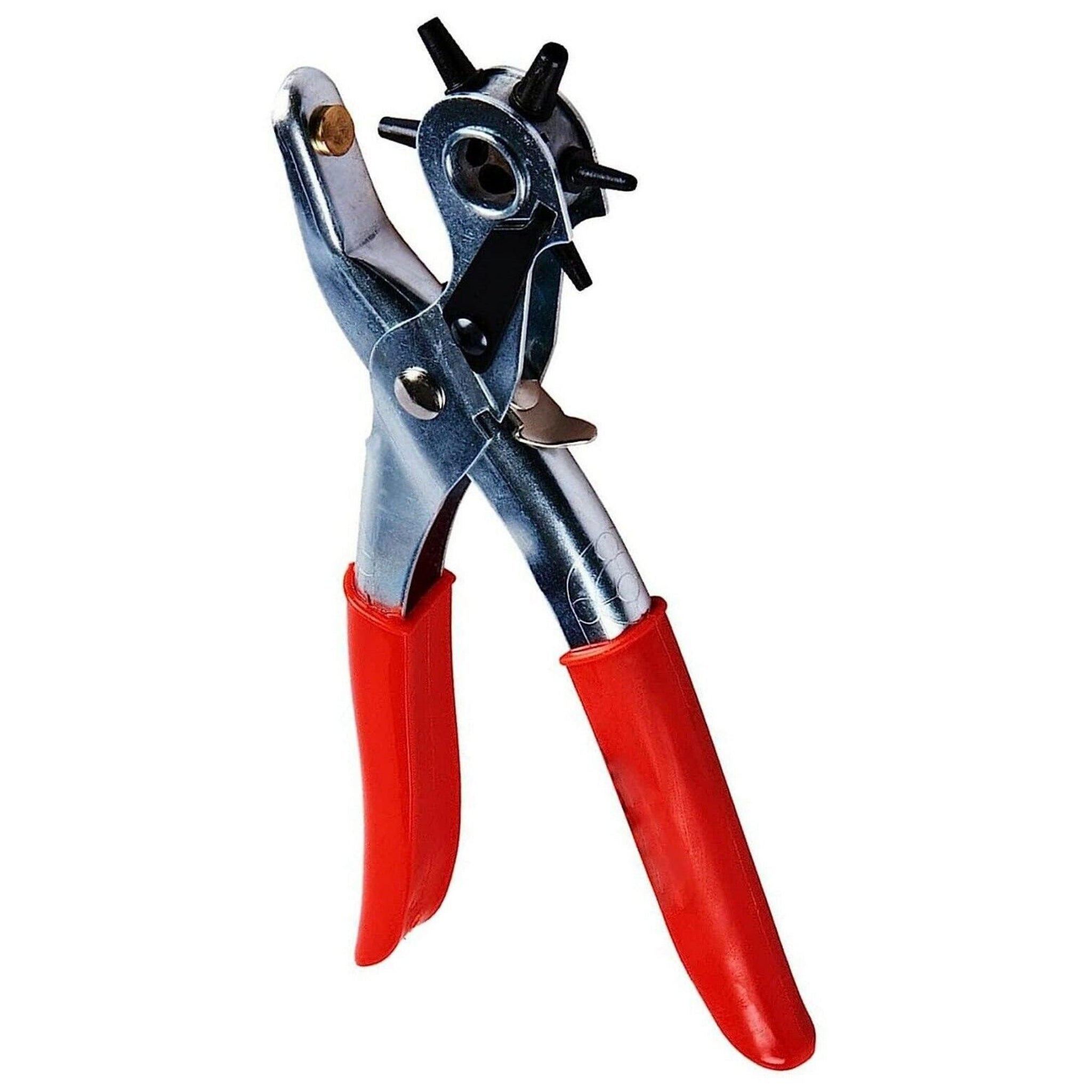 Beclen Harp REVOLVING LEATHER PUNCH RIVET PLIER 6 SIZES DIY BELT EYELET PUNCHER 6 HOLE CUT