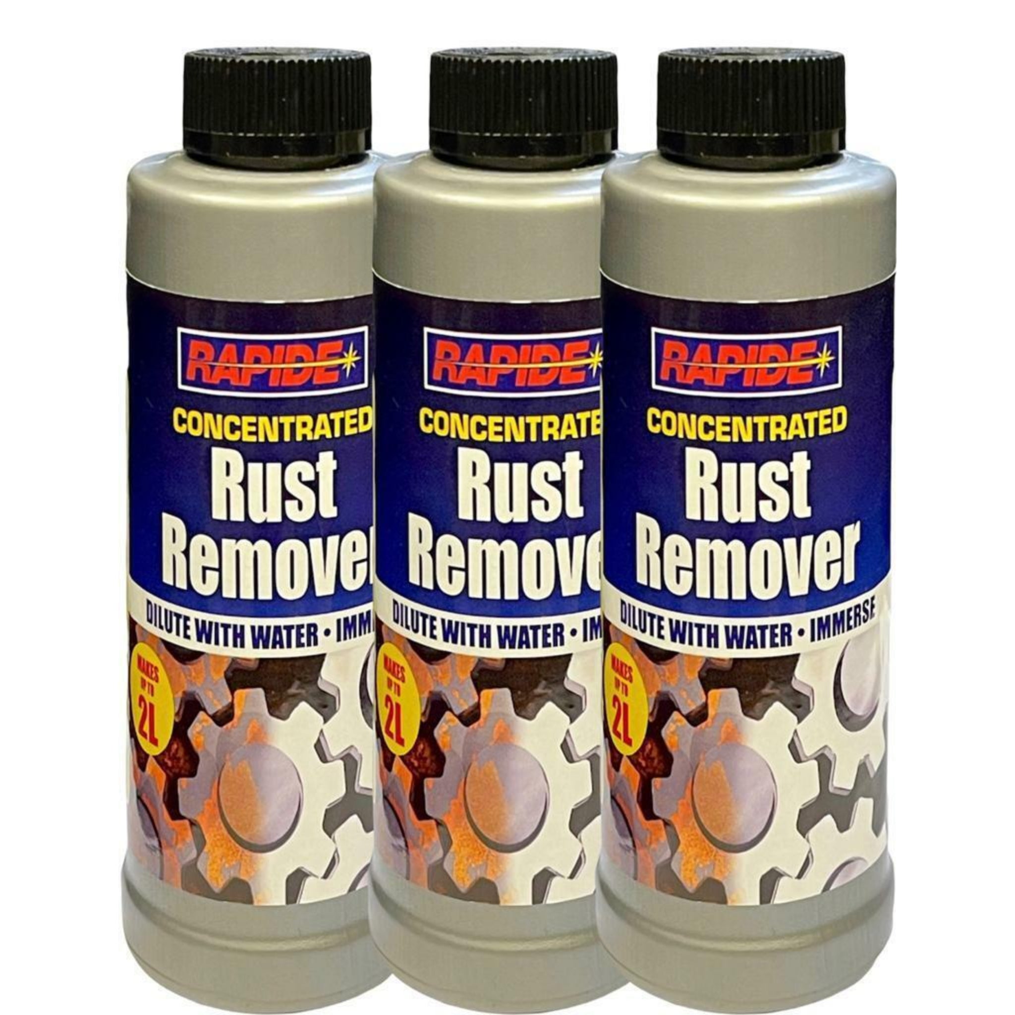 Beclen Harp 3 x Rapide Concentrated Rust Remover Liquid Dilute With Water - Immerse 200ml