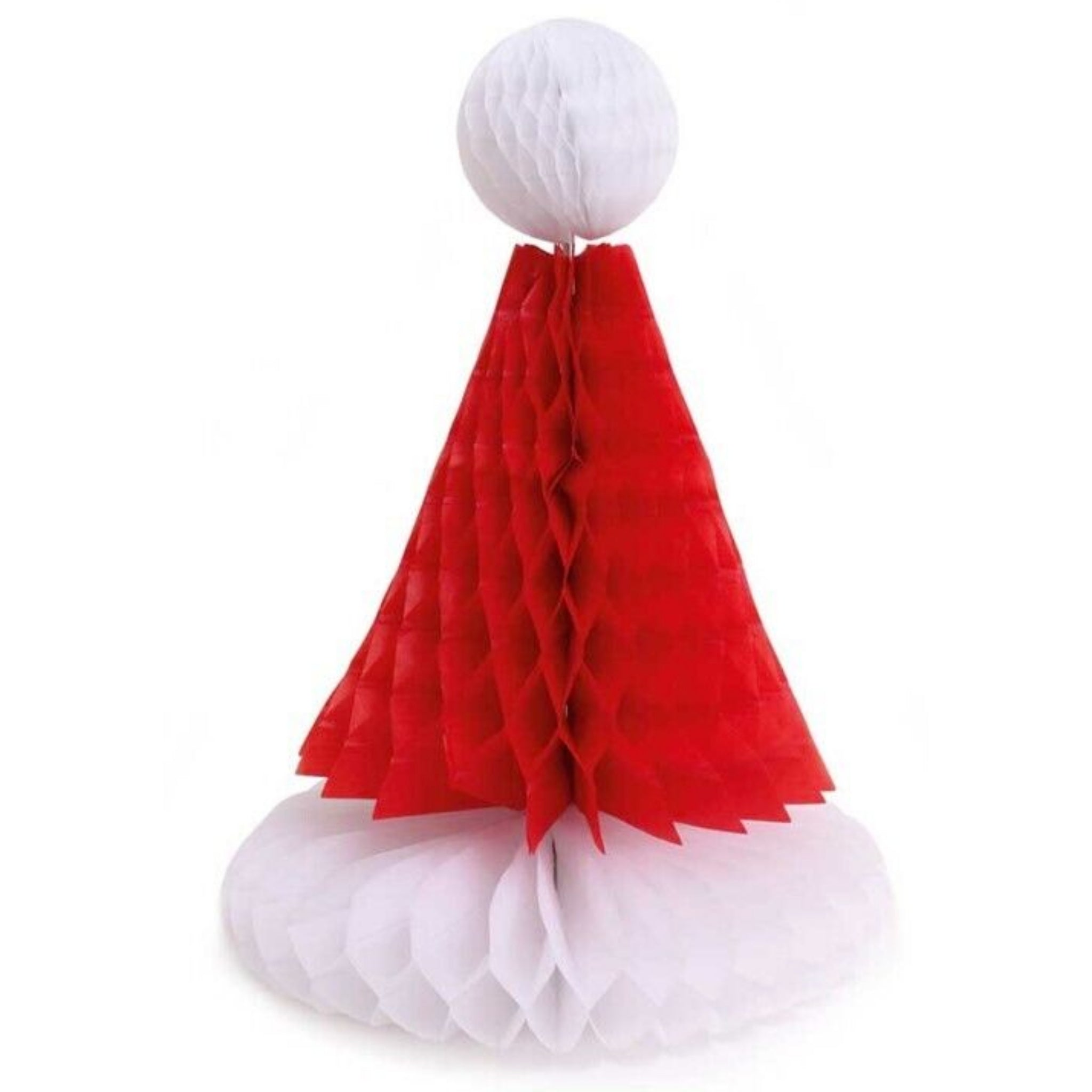 Beclen Harp 6x Christmas Bells + santa hat Party Decor Honeycomb Paper Table Xmas Decoration