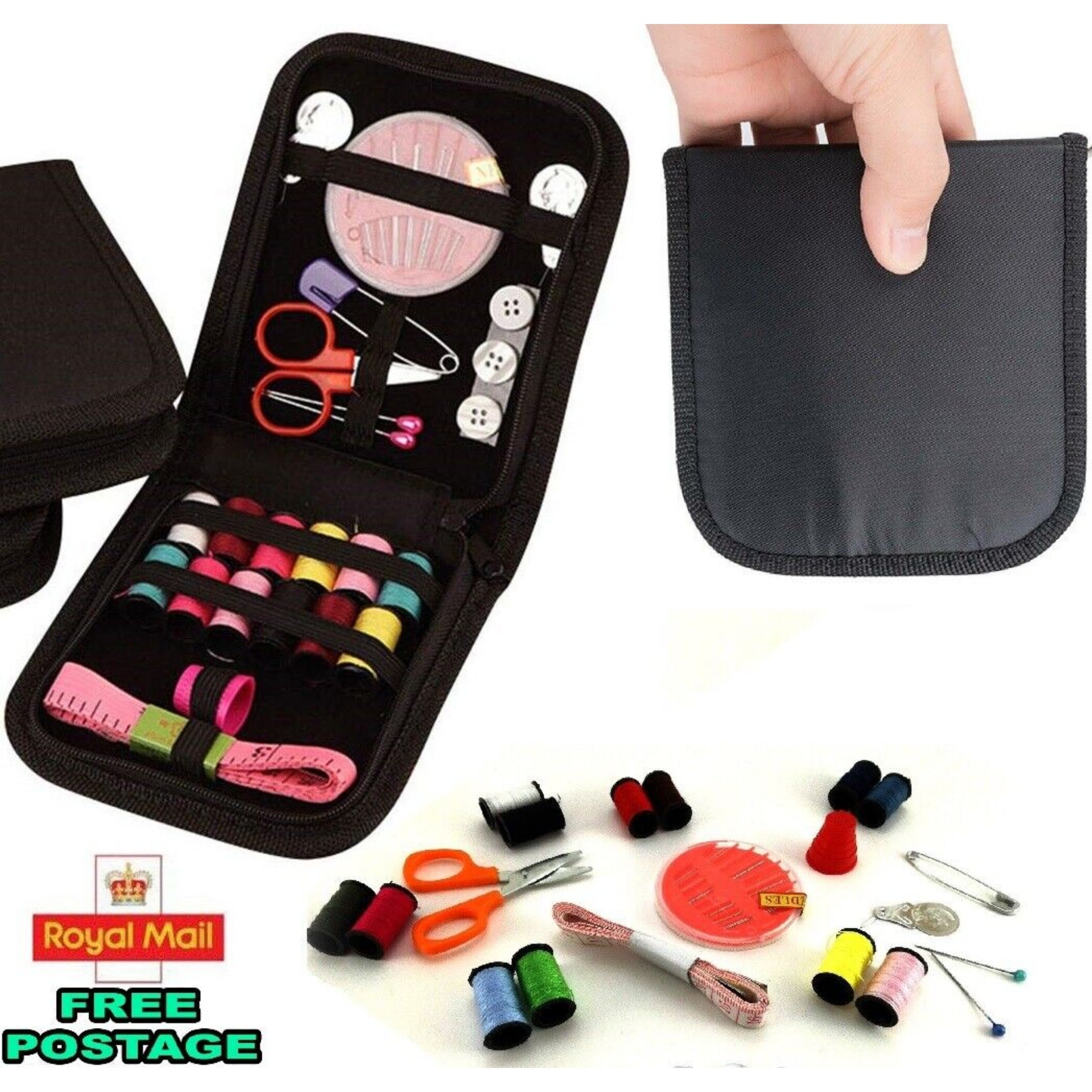 Beclen Harp Portable Travel Small Home Sewing Kit Case Needle Thread Tape Scissor Mini Set