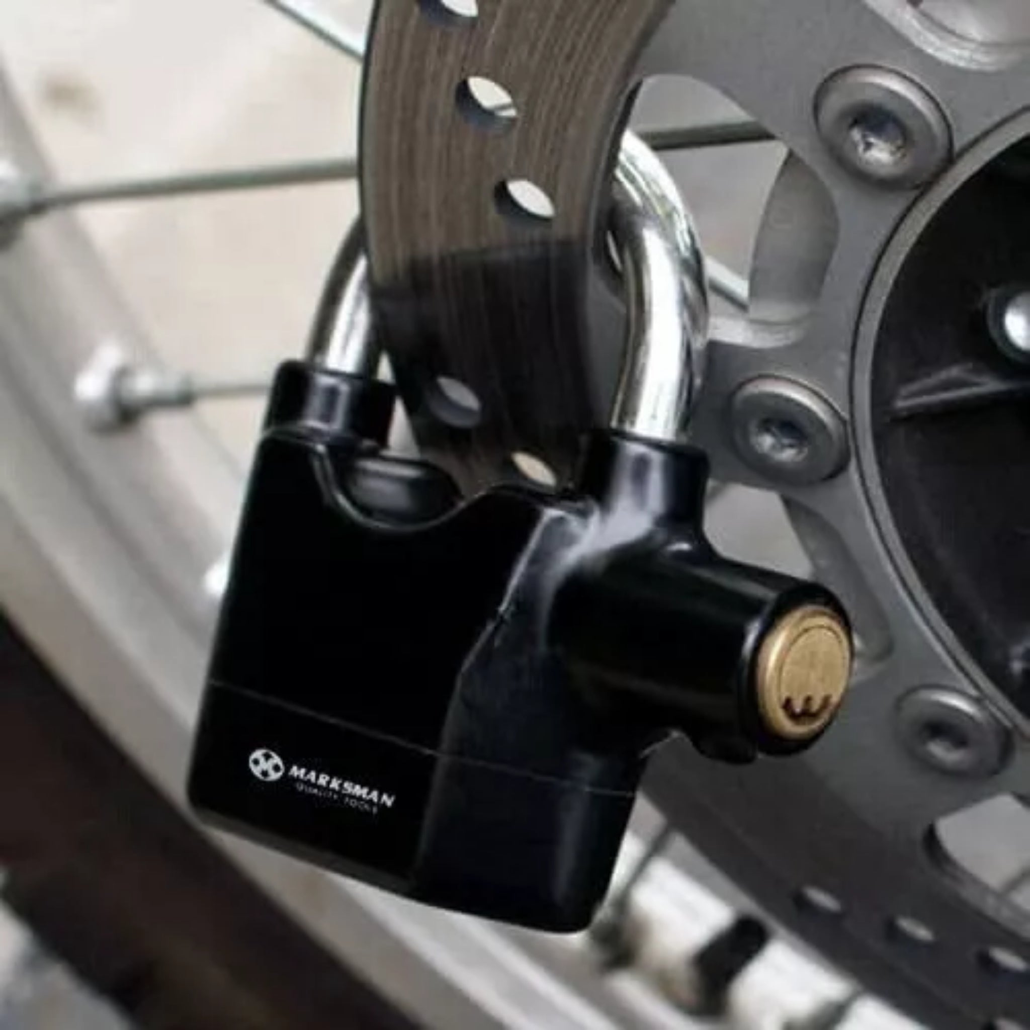 Beclen Harp 2x HEAVY DUTY ALARM LOCK Siren Motorbike Keyed Lock Bicycle Padlock Security Pad