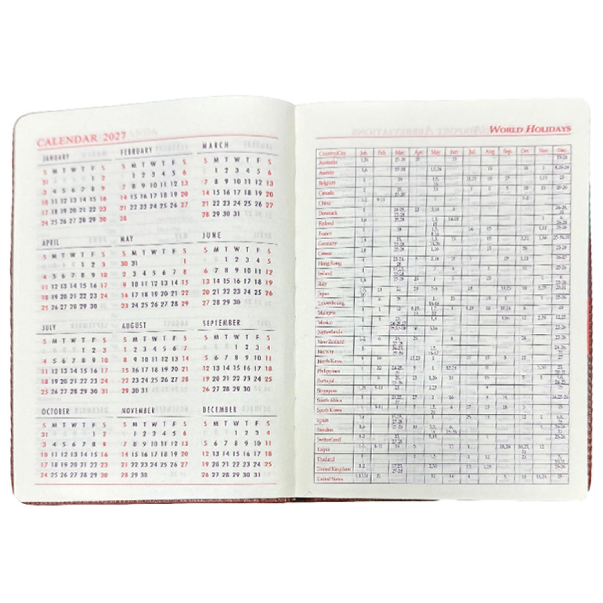 Beclen Harp 2026 Diary A5 Day to Page Full Year Planner Desk Luxury Stitched Fabric Cover