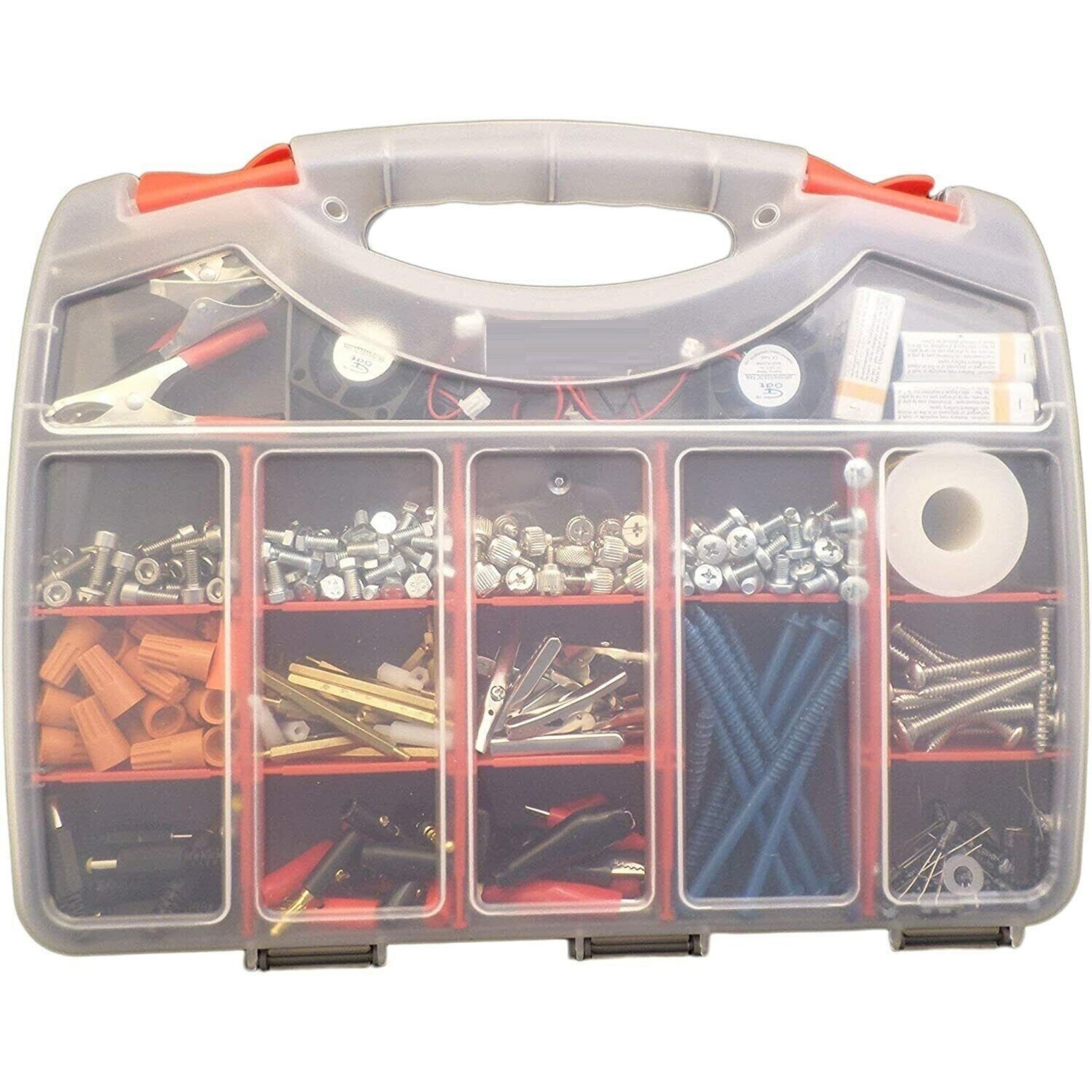 Beclen Harp Tool Box BITS 2 Sided Storage Organiser 30 COMPARTMENTS CASE Screws DIY Assorted