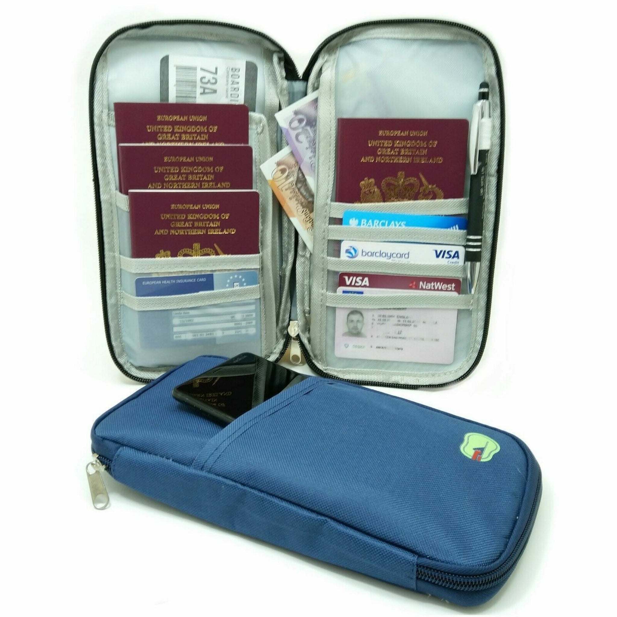 Beclen Harp TRAVEL BAG WALLET PURSE DOCUMENT ORGANISER ZIPPED PASSPORT TICKETS ID HOLDER