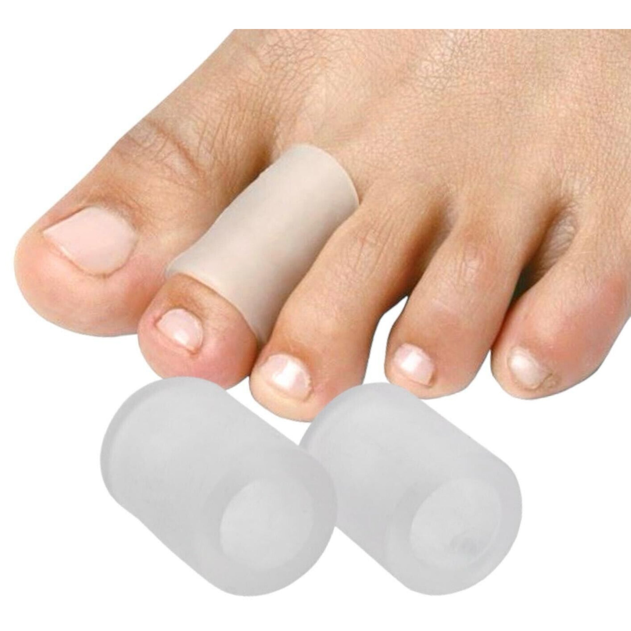 Beclen Harp 2 x Toe Separators for Overlapping Toes , Clear Gel Hammer Toe Straighteners