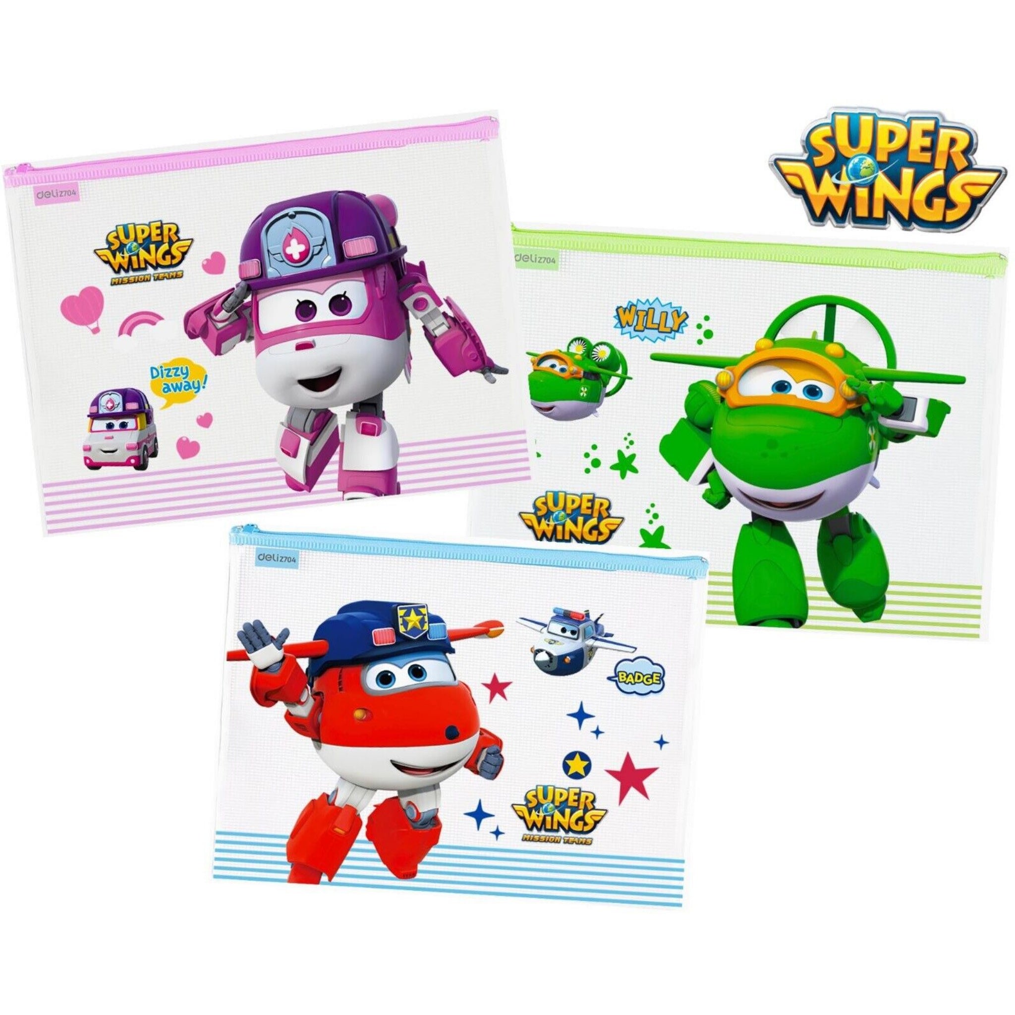 Beclen Harp Super Wings A4 Strong Clear Plastic Zip Zippi Zippa Bags Folders Wallets Gift UK