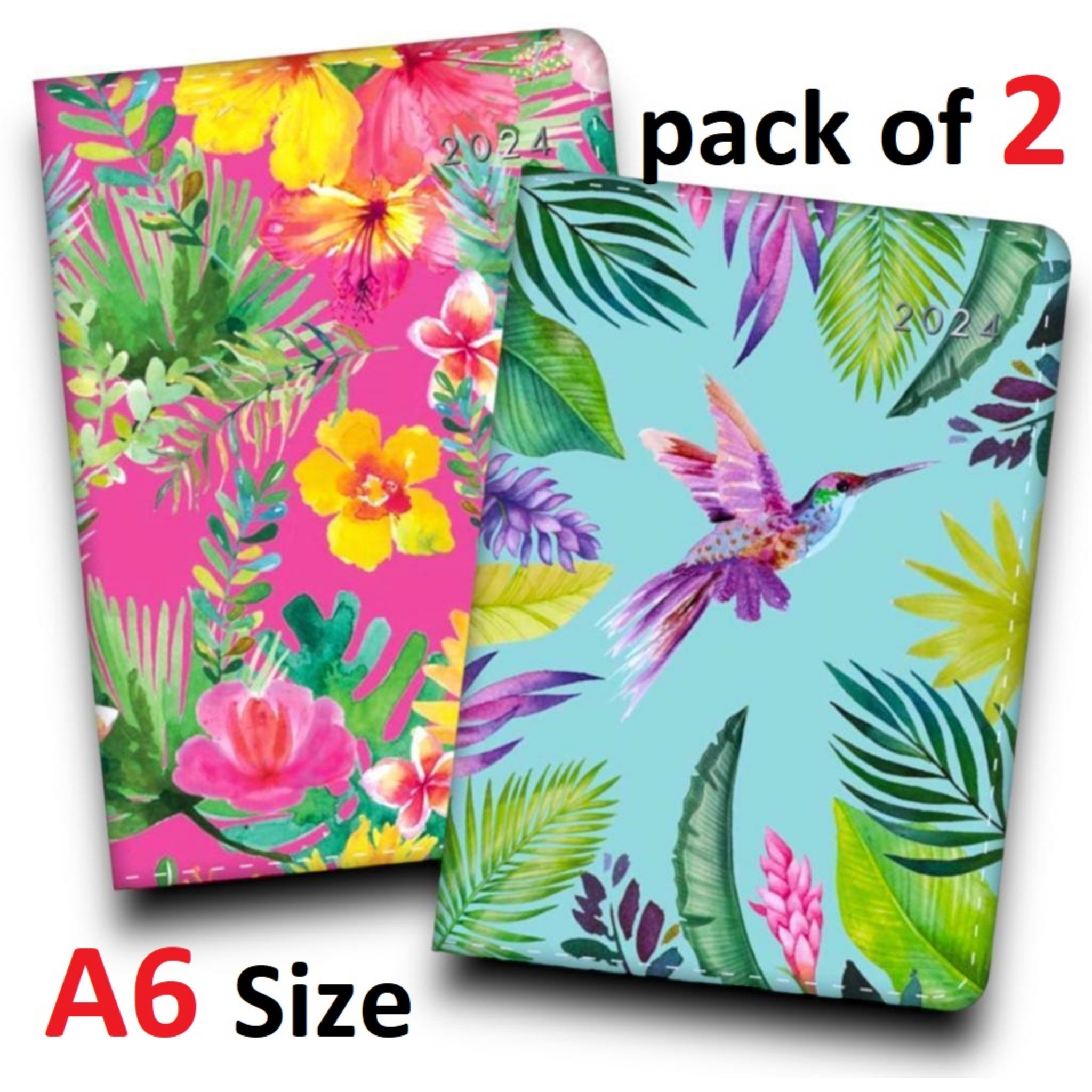 Beclen Harp 2x 2025 A6 Day A Page Family Organiser Stripes Step Index Soft Cover Diary Office