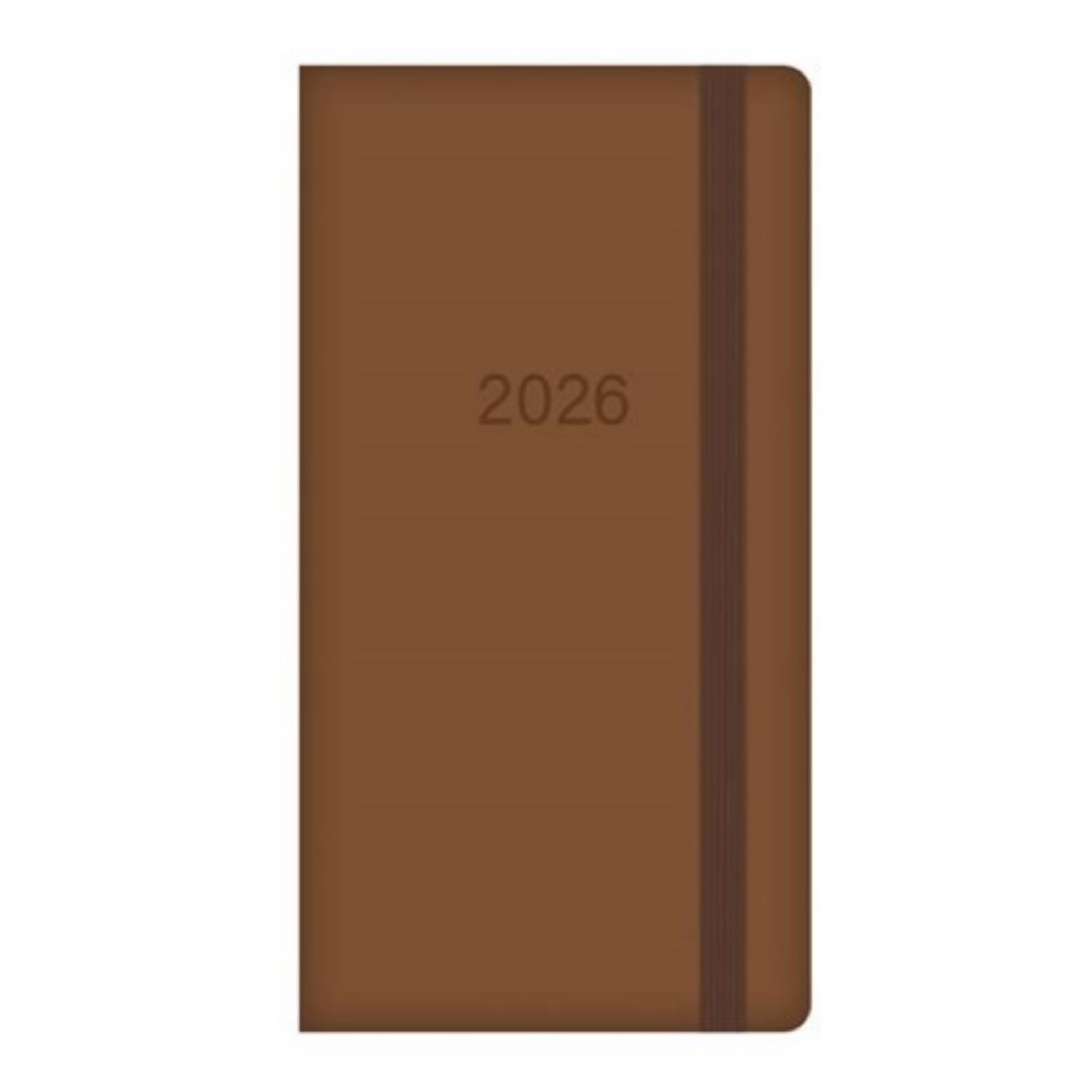 Beclen Harp 2026 SLIM Week to view PU leather With Ribbon strip School Home Office Desktop Diary Note Date Full Year Family planner diary - Xmas gift