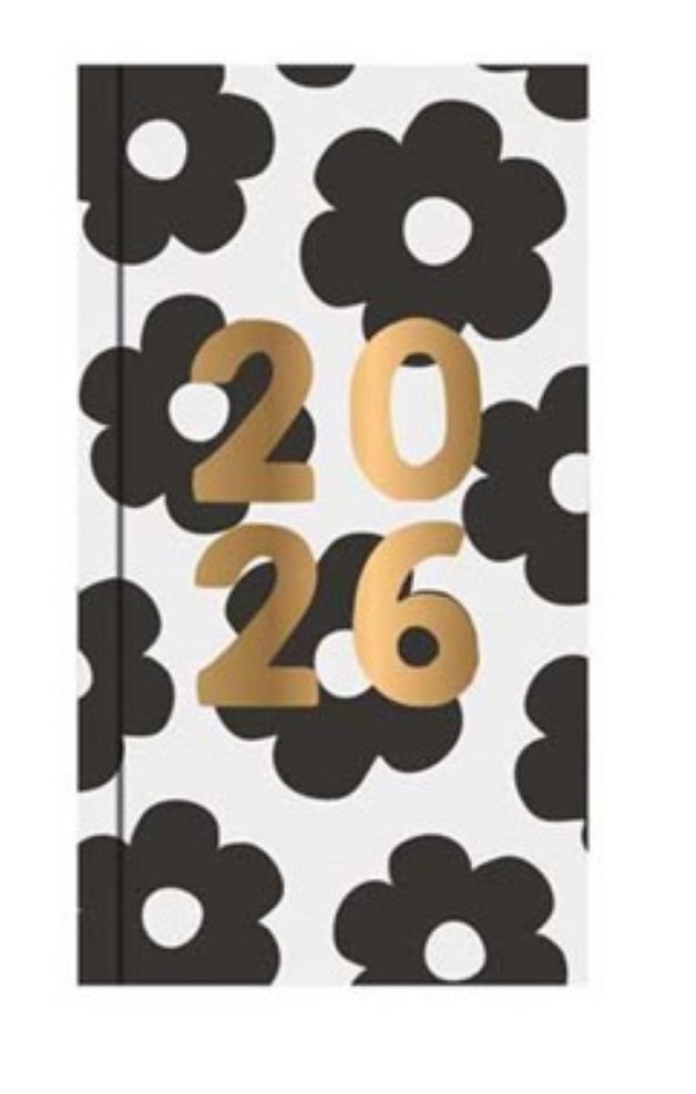 Beclen Harp 2026 SLIM Week to view 8 Premium designs Office Home School 1x Random Desktop Diary Desktop School Note Date Full Year - Xmas gift