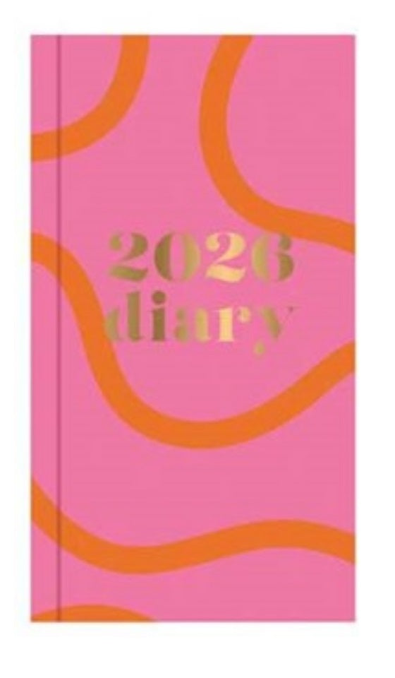 Beclen Harp 2026 SLIM Week to view 8 Premium designs Office Home School 1x Random Desktop Diary Desktop School Note Date Full Year - Xmas gift