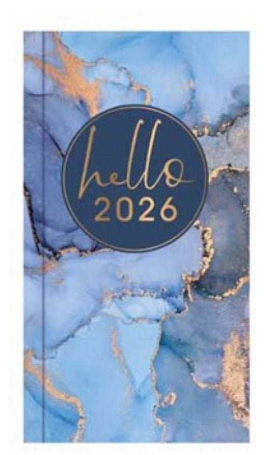 Beclen Harp 2026 SLIM Week to view 8 Premium designs Office Home School 1x Random Desktop Diary Desktop School Note Date Full Year - Xmas gift