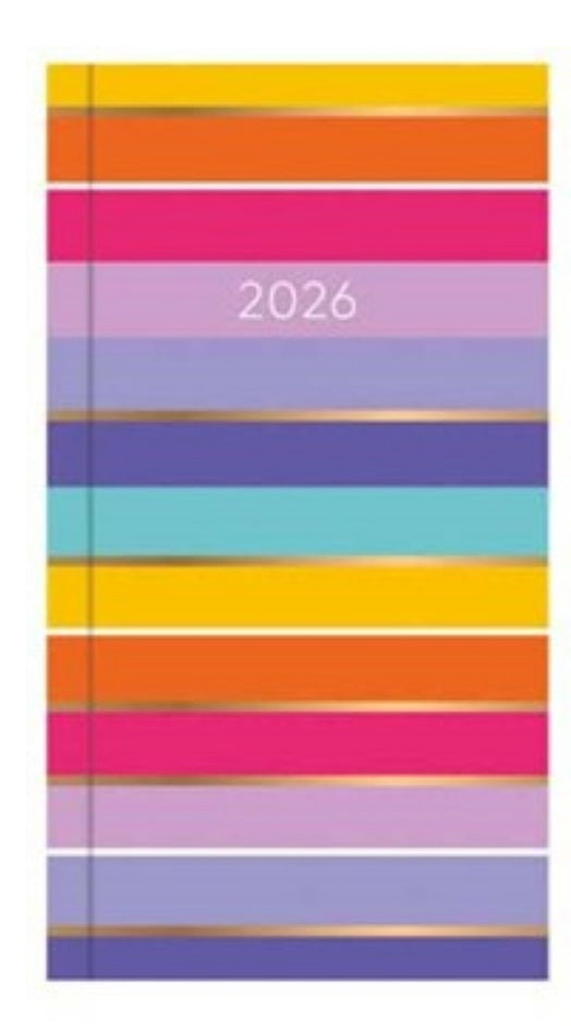 Beclen Harp 2026 SLIM Week to view 8 Premium designs Office Home School 1x Random Desktop Diary Desktop School Note Date Full Year - Xmas gift