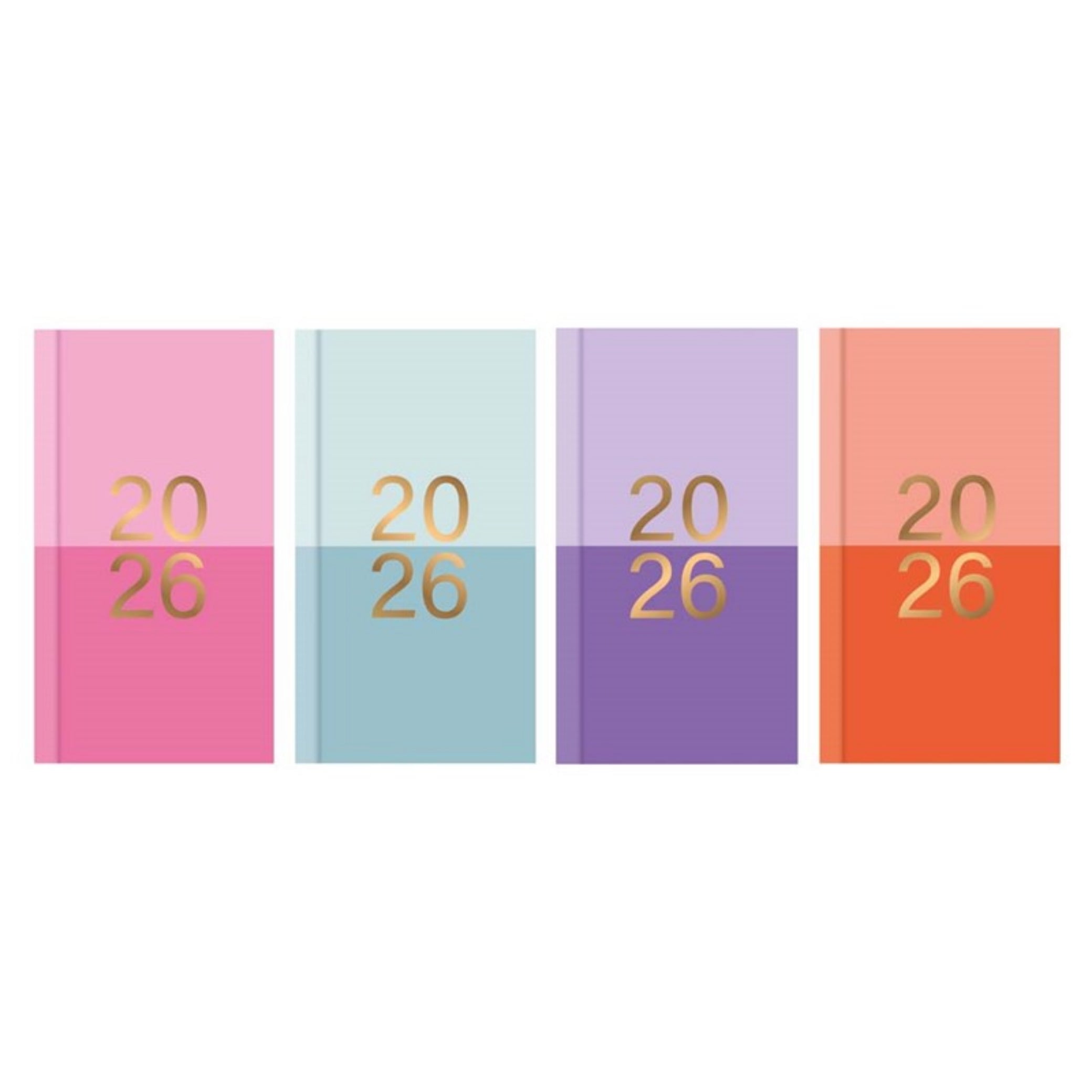 Beclen Harp 2026 SLIM Week to view Contrast shaded colors Office Home School Desktop Diary Desktop School Note Date Full Year - Xmas gift