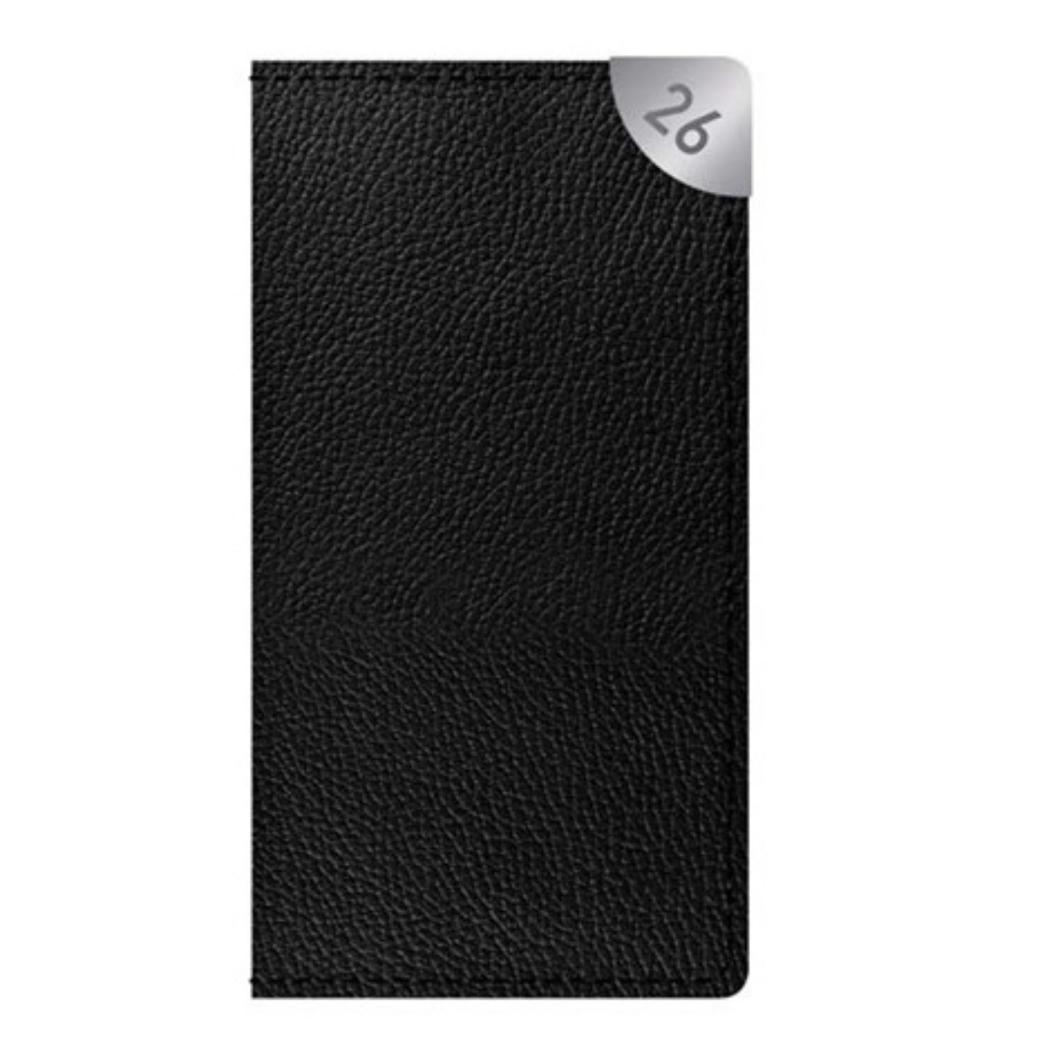 Beclen Harp 2026 SLIM WTV Metallic edge leather feel School Home Office Desktop Diary Note Date Full Year Family planner diary - Xmas gift
