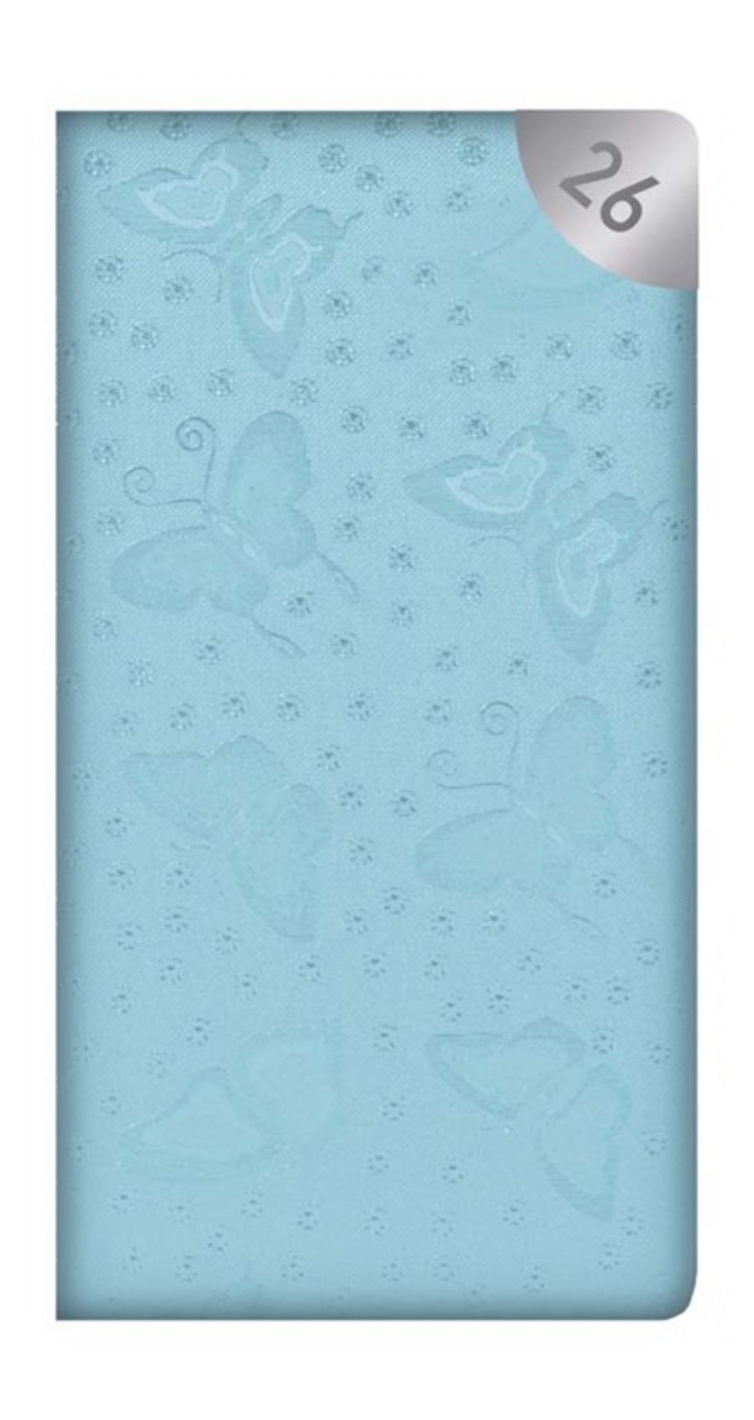 Beclen Harp 2026 Slim Week To View/WTV Personal Executive Colorful Vintage And Sparkle Butterflies Print Diary