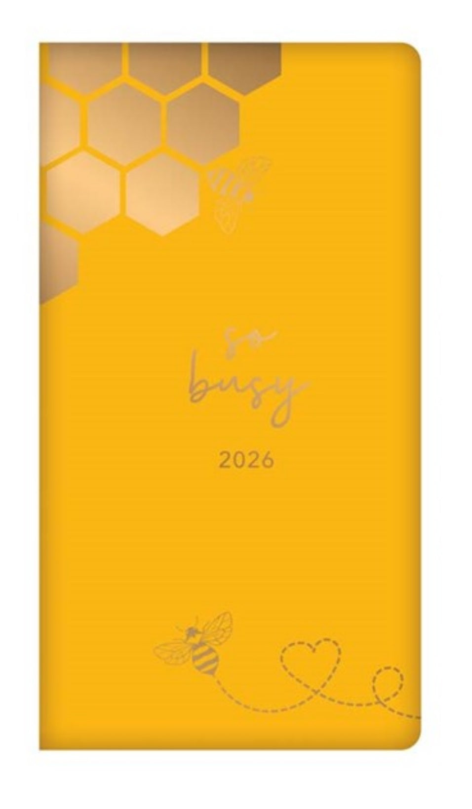 Beclen Harp 2026 SLIM WTV Honey Bee / Sunflower Theme Office HomeSchool Desktop Week To View Diary Note Date Full Year - Xmas gift