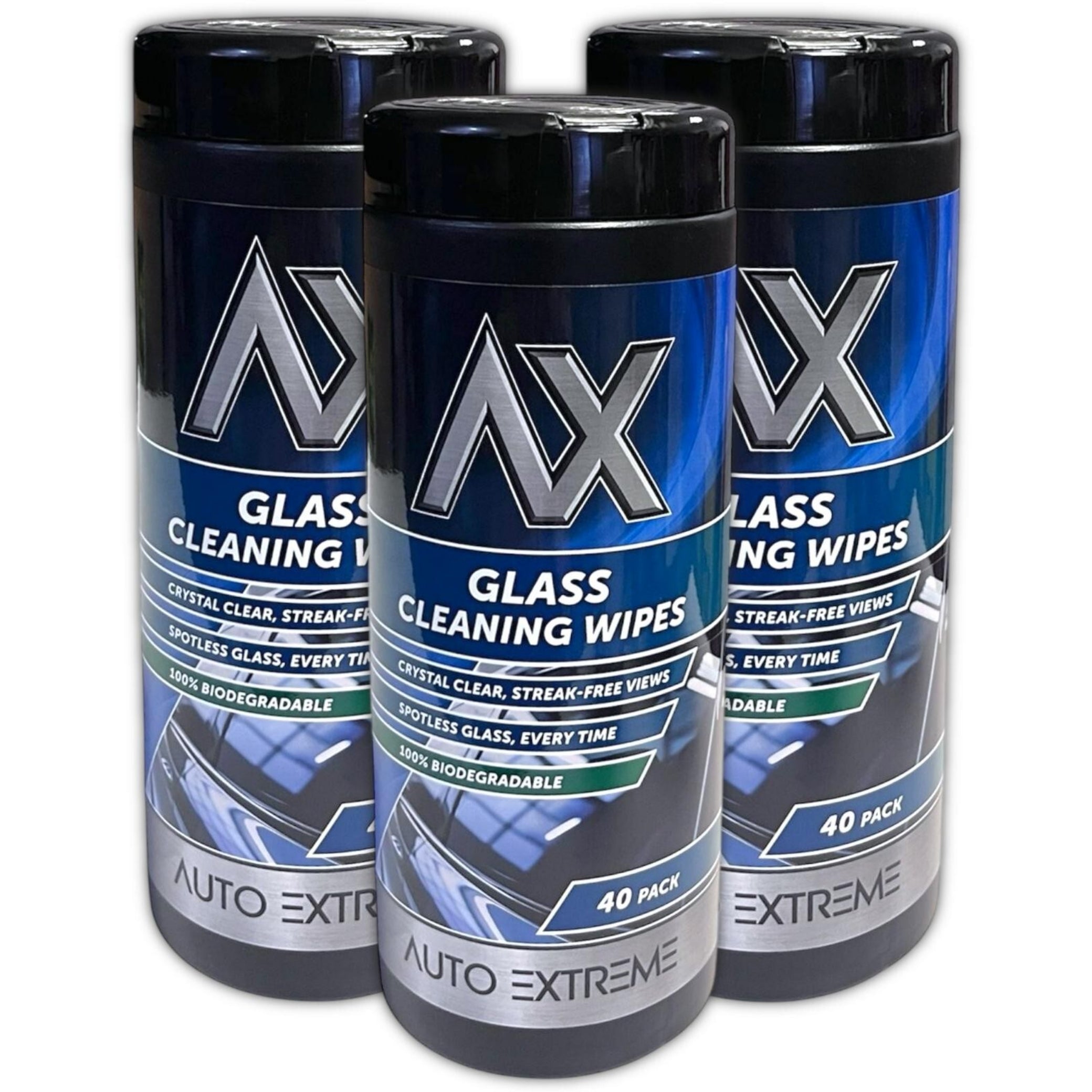 40x / 80x / 120x / 200x WINDOW CLEANER WIPES GLASS SHINY SURFACES STREAK-FREE EXTRA STRONG WIPES FOR CAR HOME KITCHEN MULTI PURPOSE - UK Seller