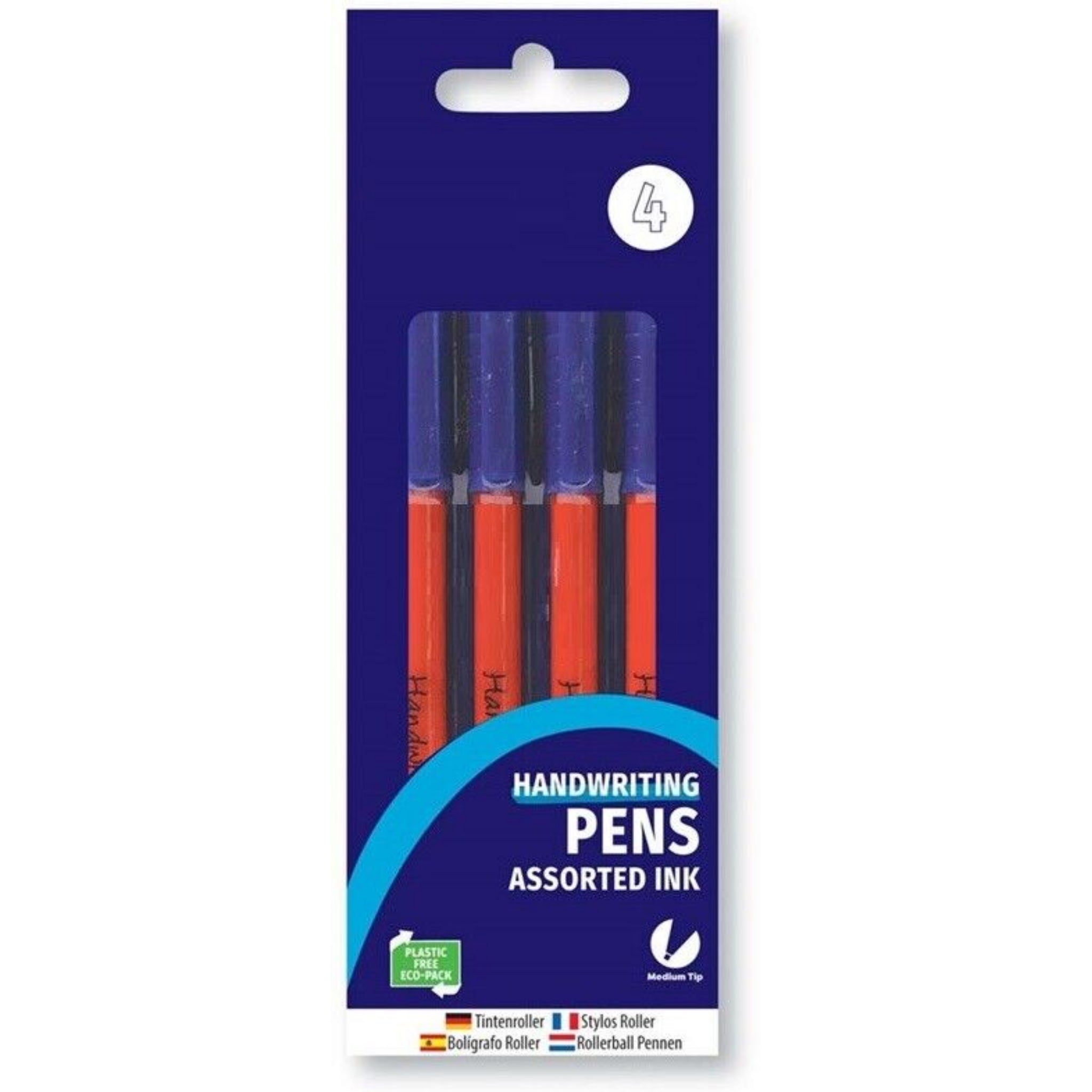 Beclen Harp 4 / 8 / 12 HANDWRITING PENS Quality Fine Tip BLUE ink School Office Stationery