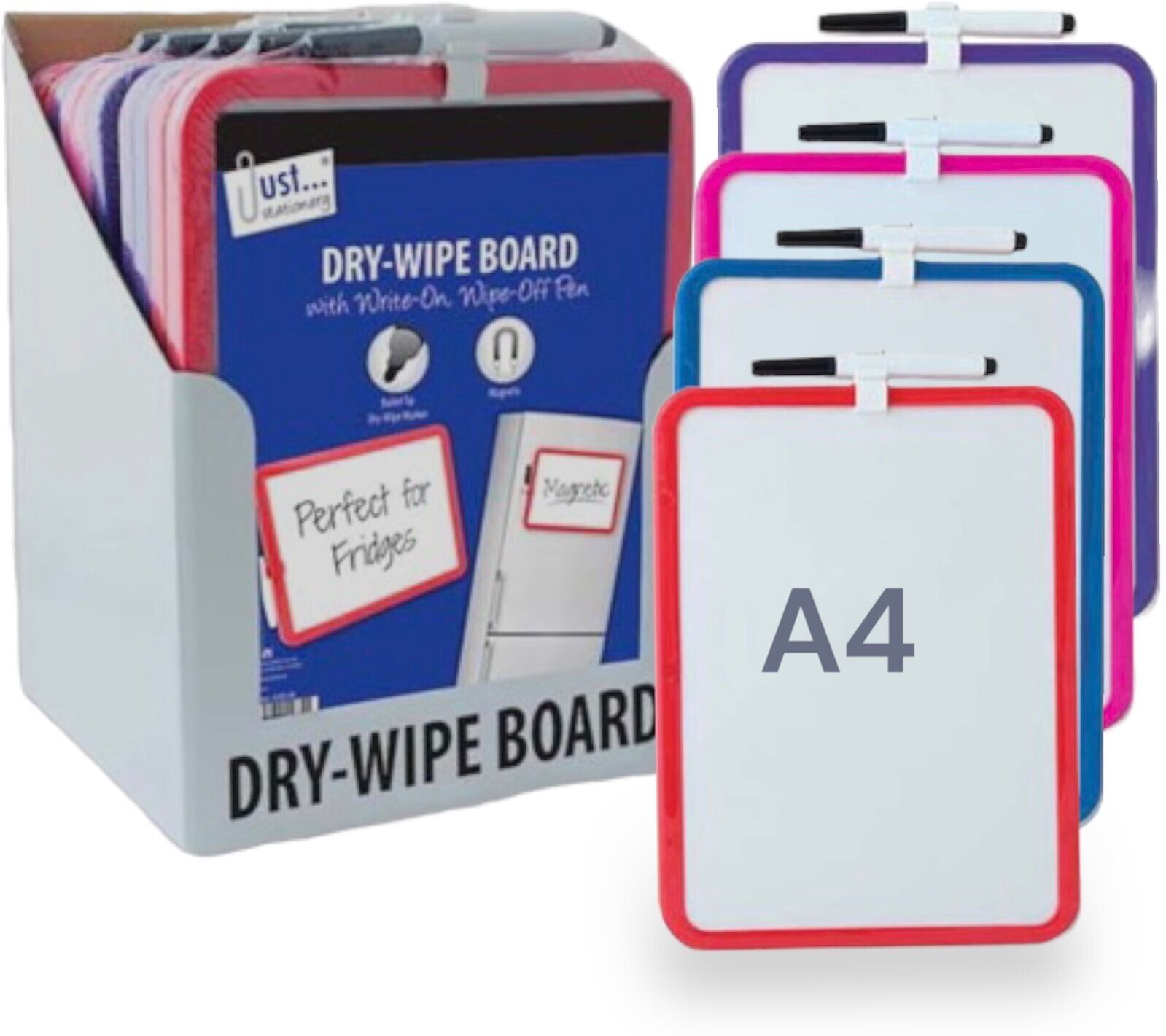 Beclen Harp A4 Dry Wipe Magnetic Whiteboard Mini Office Notice Memo White Board Pen & Eraser