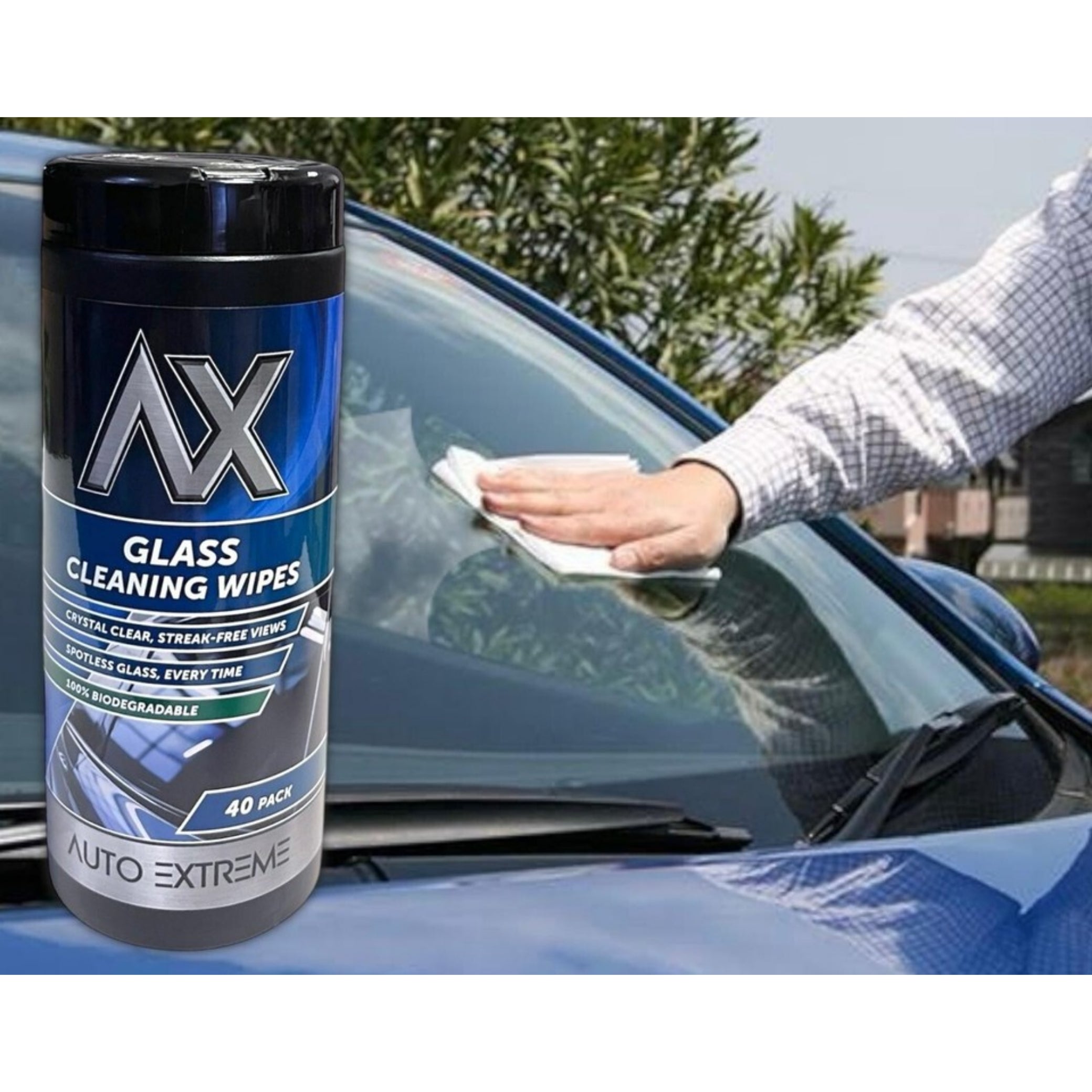 40x / 80x / 120x / 200x WINDOW CLEANER WIPES GLASS SHINY SURFACES STREAK-FREE EXTRA STRONG WIPES FOR CAR HOME KITCHEN MULTI PURPOSE - UK Seller