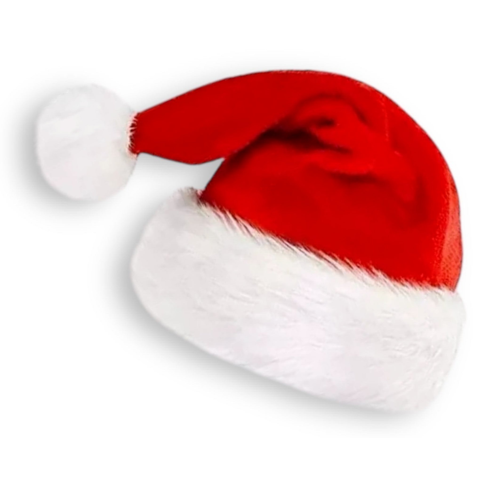 Beclen Harp 1 / 3 Pack Santa Hat Christmas Velvet Xmas Party Red Plush Adult Dress Fancy Unisex