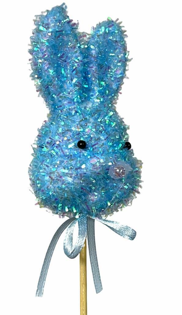 Beclen Harp 4 Pcs Easter Bunny Glitter Picks Decorations, Baskets Eggs Easter Decoration