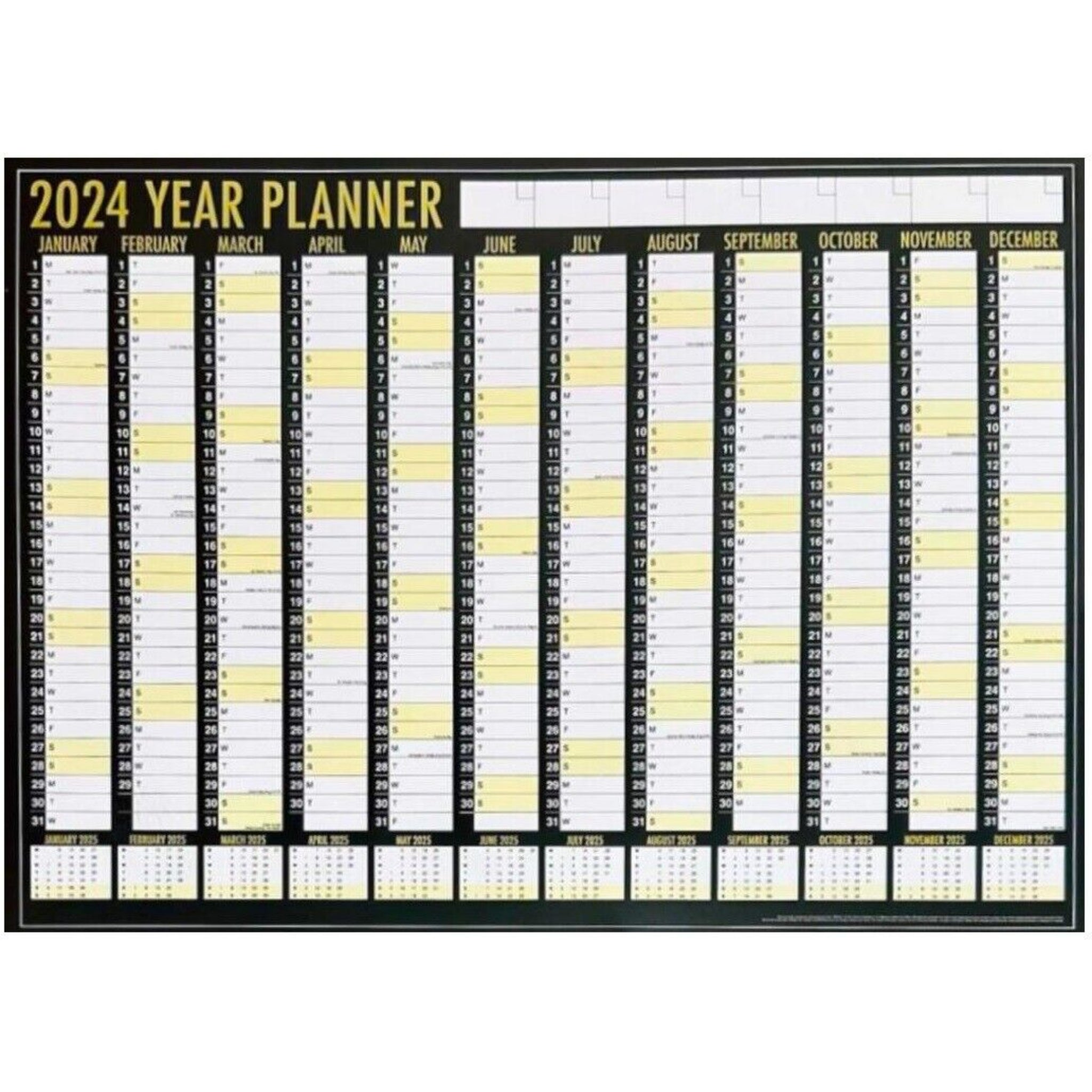 Beclen Harp 2026 A1 Size Calendar Full Year Large 3x Wall Planner Home Office Work Jan-Dec UK