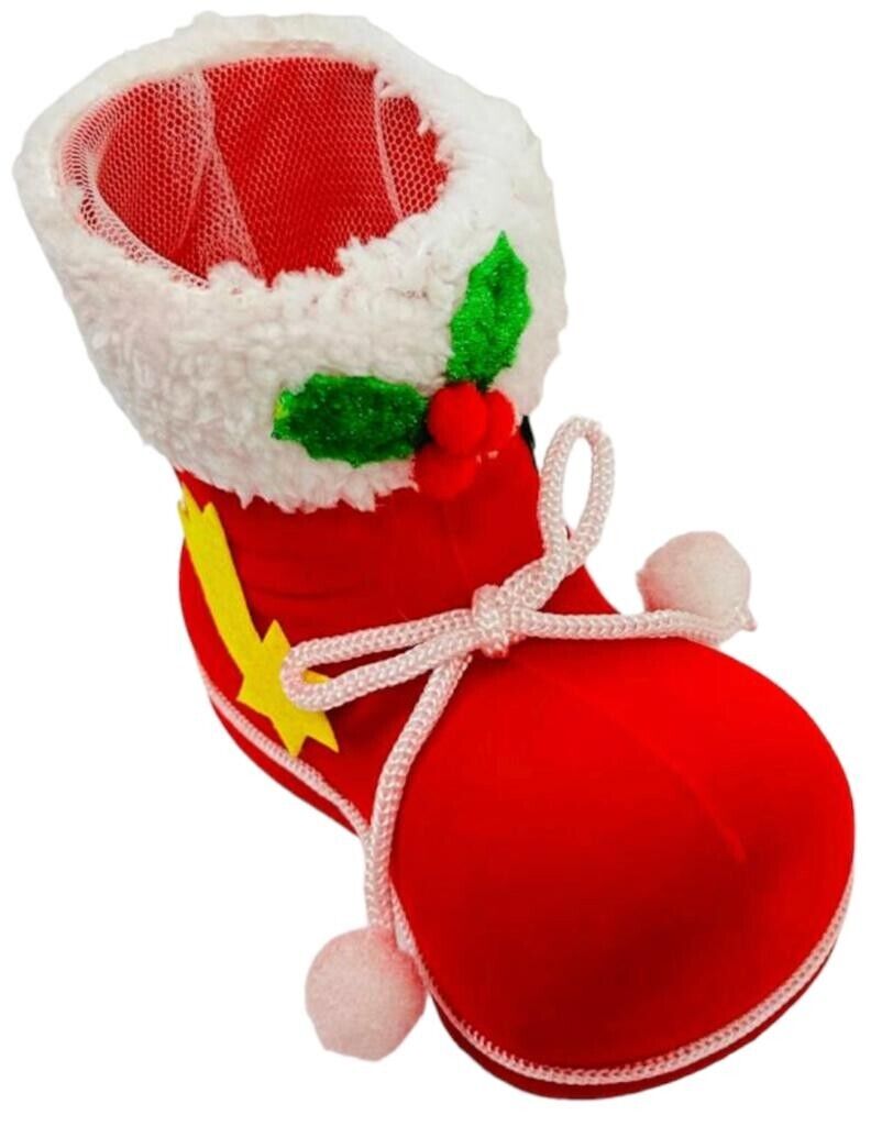 Beclen Harp 3 x Christmas Tree Santa Claus Candy Boots Ornament Gift Hanging Red Boot Decor