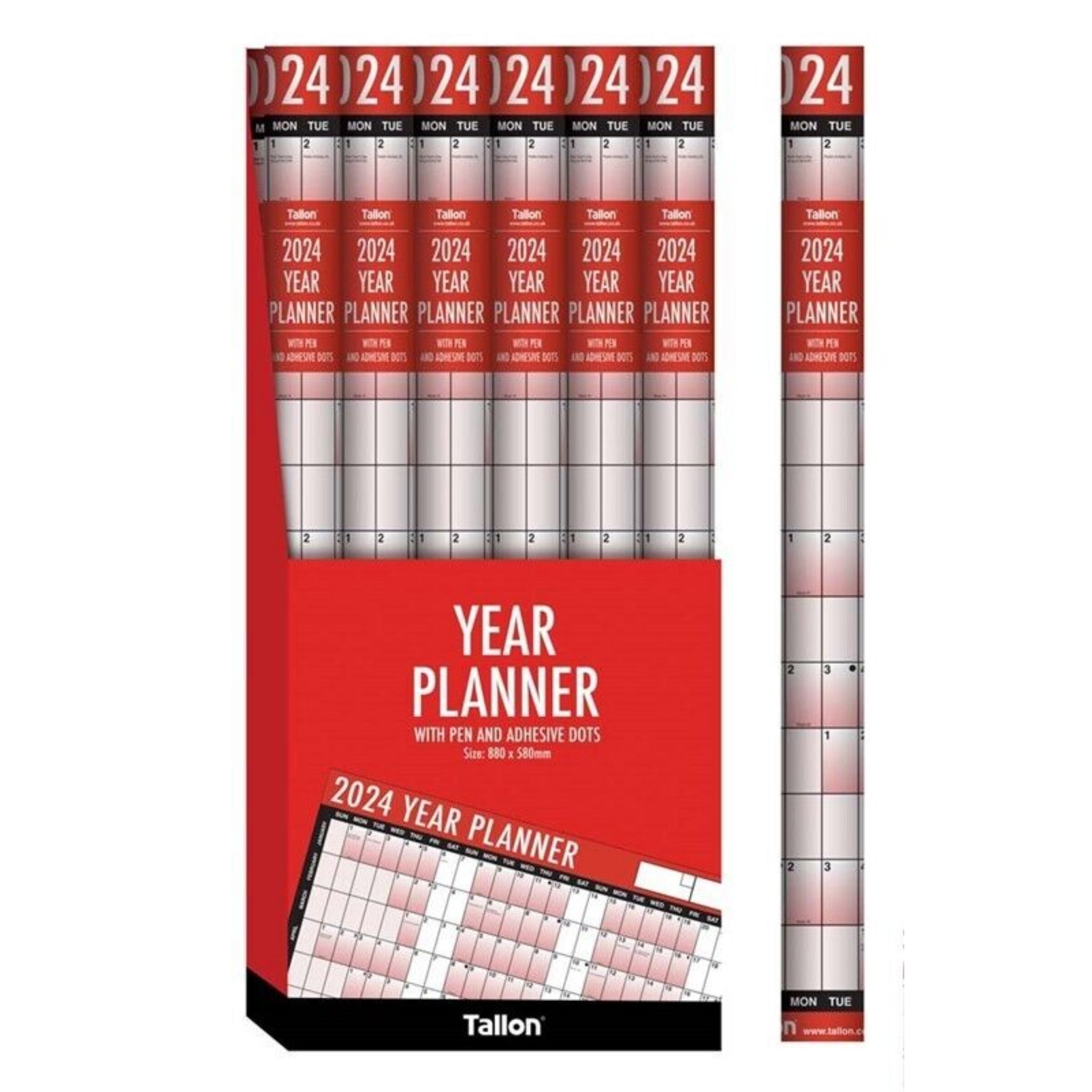 Beclen Harp 3 x 2025 A1 Full Year Annual Yearly Wall Planner Home Office Calendar Organiser
