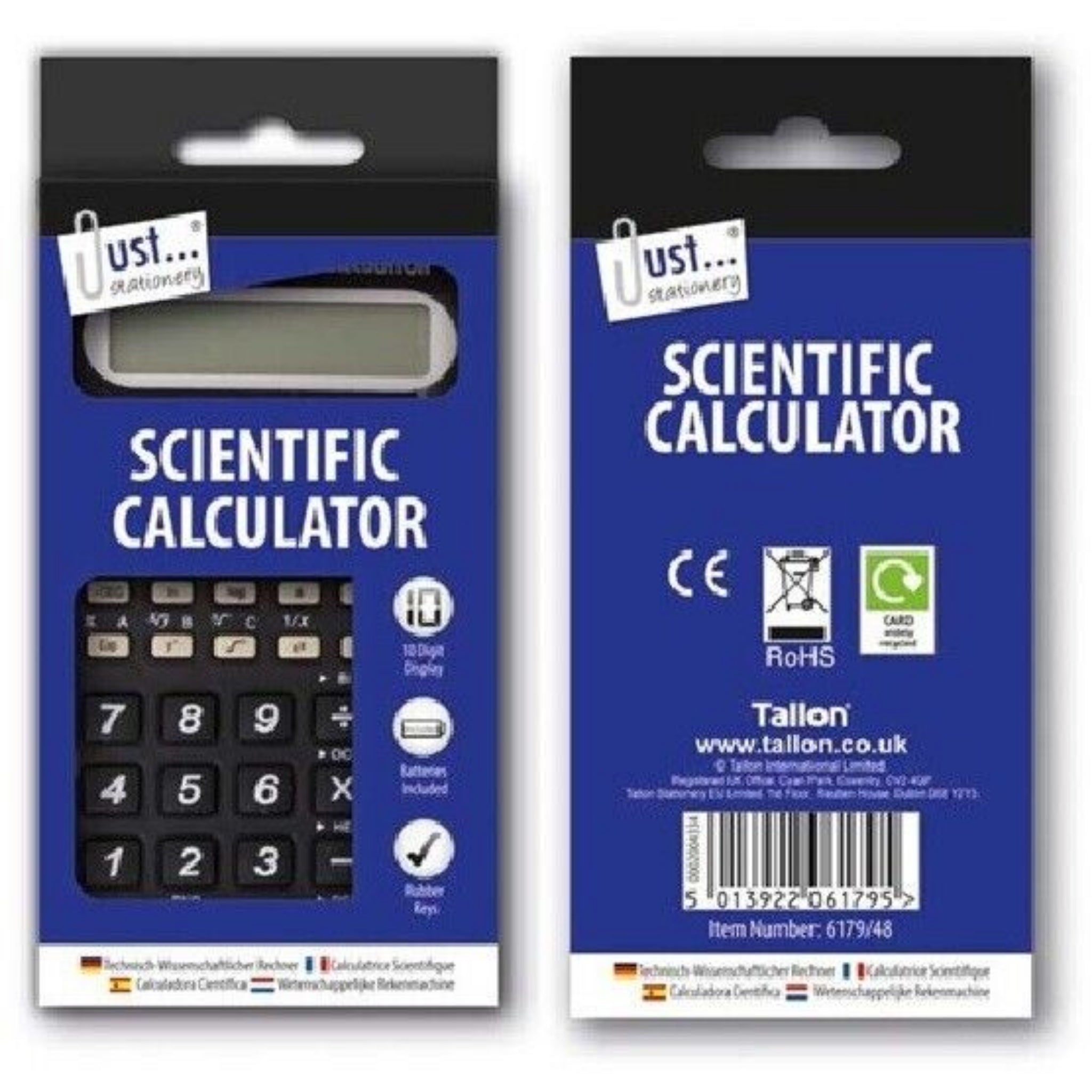 Beclen Harp Scientific Calculator With Cover Case GCSE Maths A Level School Office 10 Digit