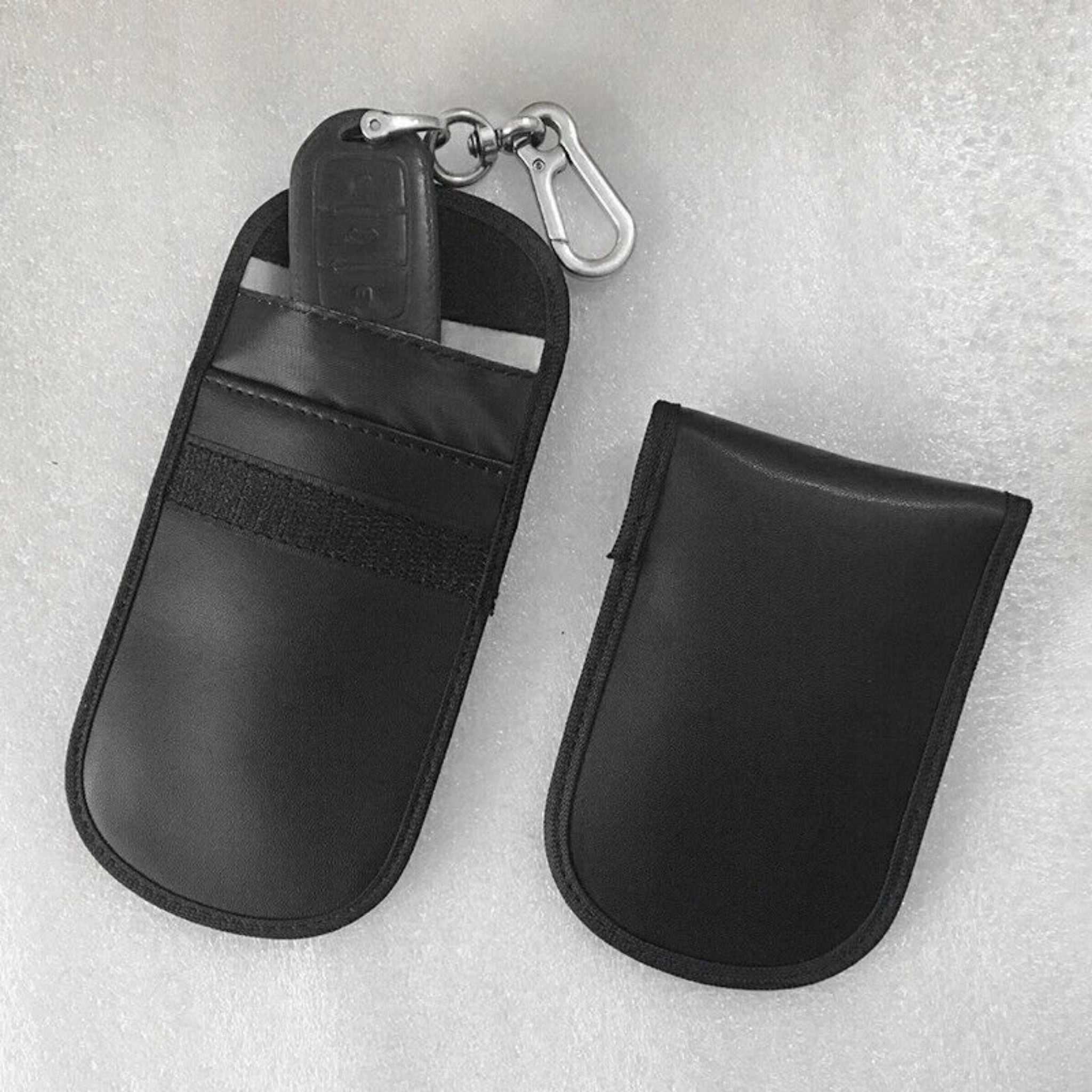 Beclen Harp 2x Car Key Signal Blocker Case Faraday Cage Pouch Keyless RFID Blocking Bag Black
