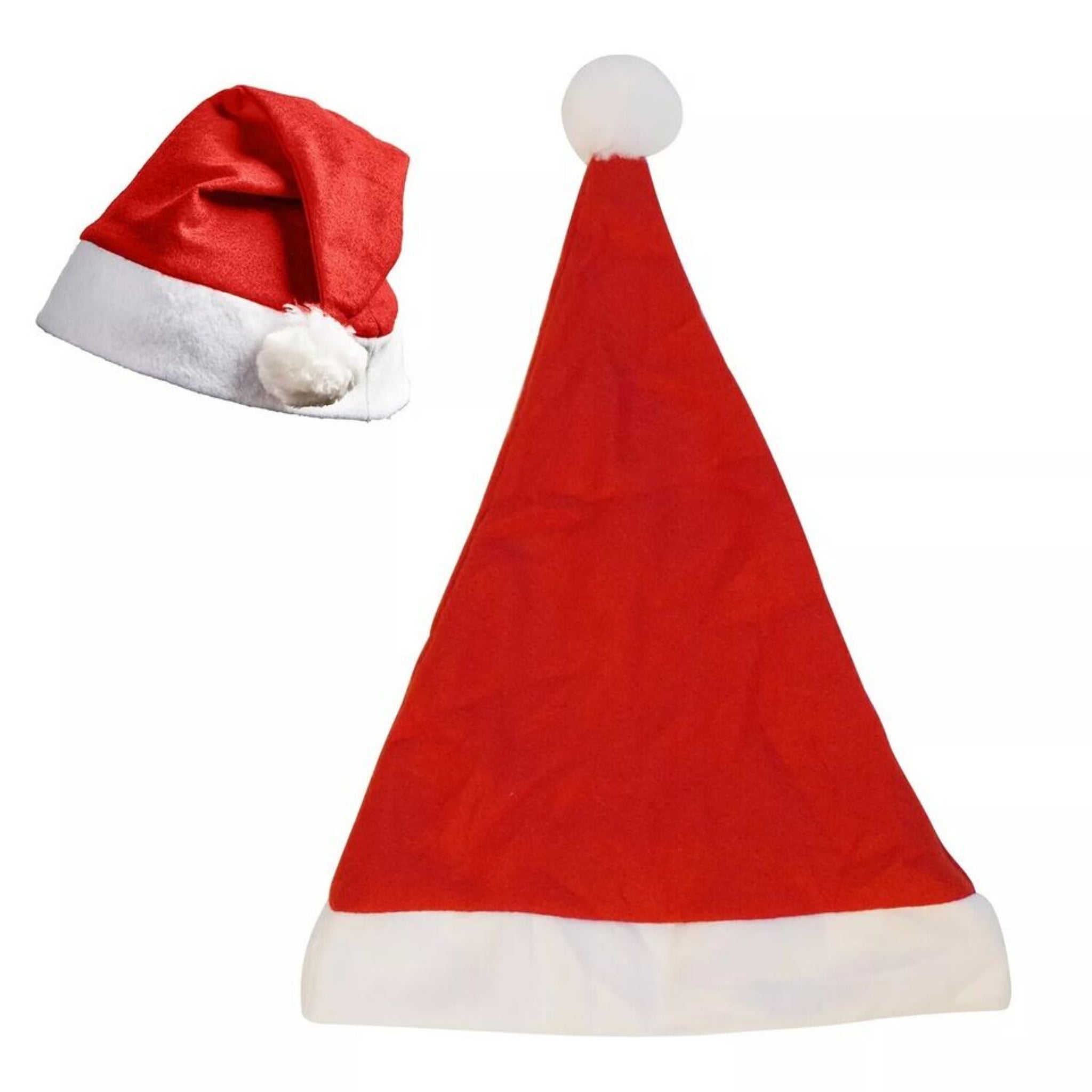 Beclen Harp 1 / 3 Pack Santa Hat Christmas Velvet Xmas Party Red Plush Adult Dress Fancy Unisex