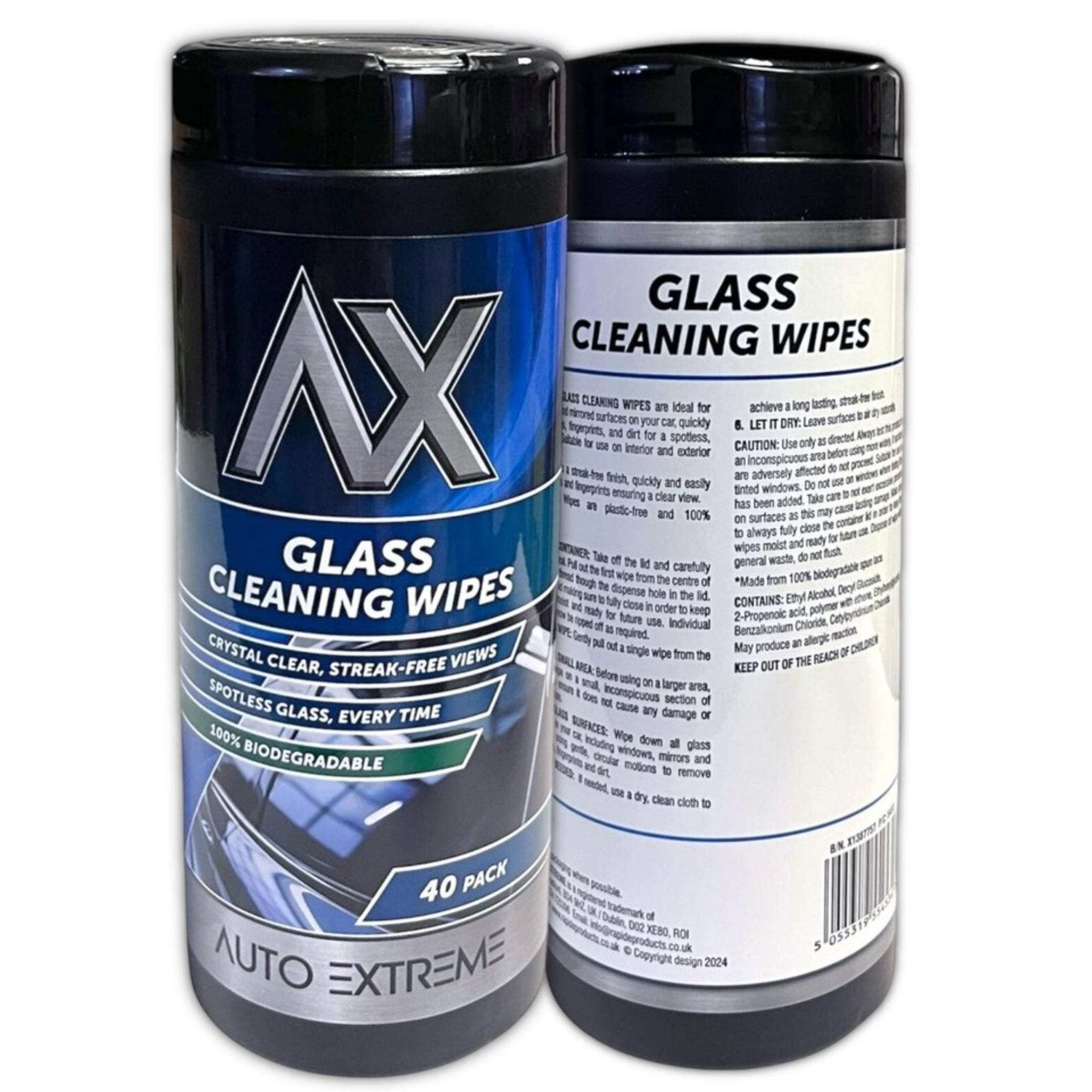 40x / 80x / 120x / 200x WINDOW CLEANER WIPES GLASS SHINY SURFACES STREAK-FREE EXTRA STRONG WIPES FOR CAR HOME KITCHEN MULTI PURPOSE - UK Seller