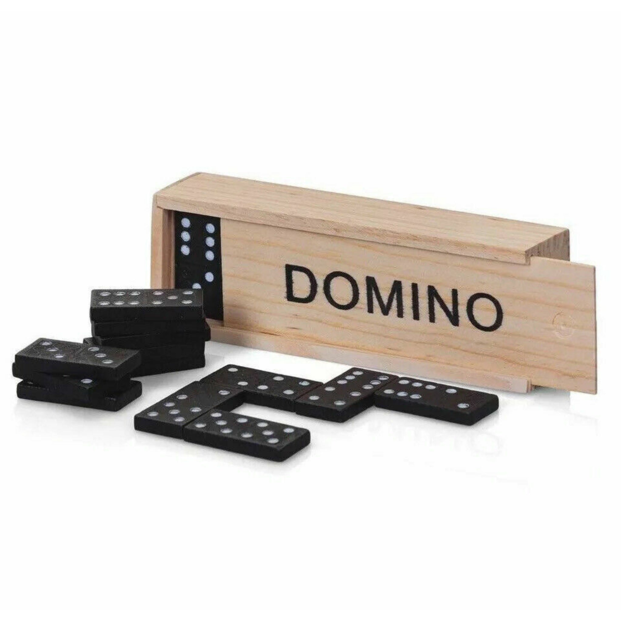 Beclen Harp New Domino's Wooden Box Set Classic Traditional Toy Domino 28 Pieces Kids Xmas GIFT