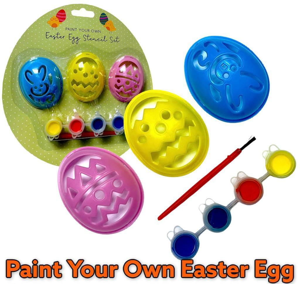 Beclen Harp Easter Craft Children's Paint Your Own Egg Set Stencil Set Cardmaking eggs paint set - Kids #Lockdown