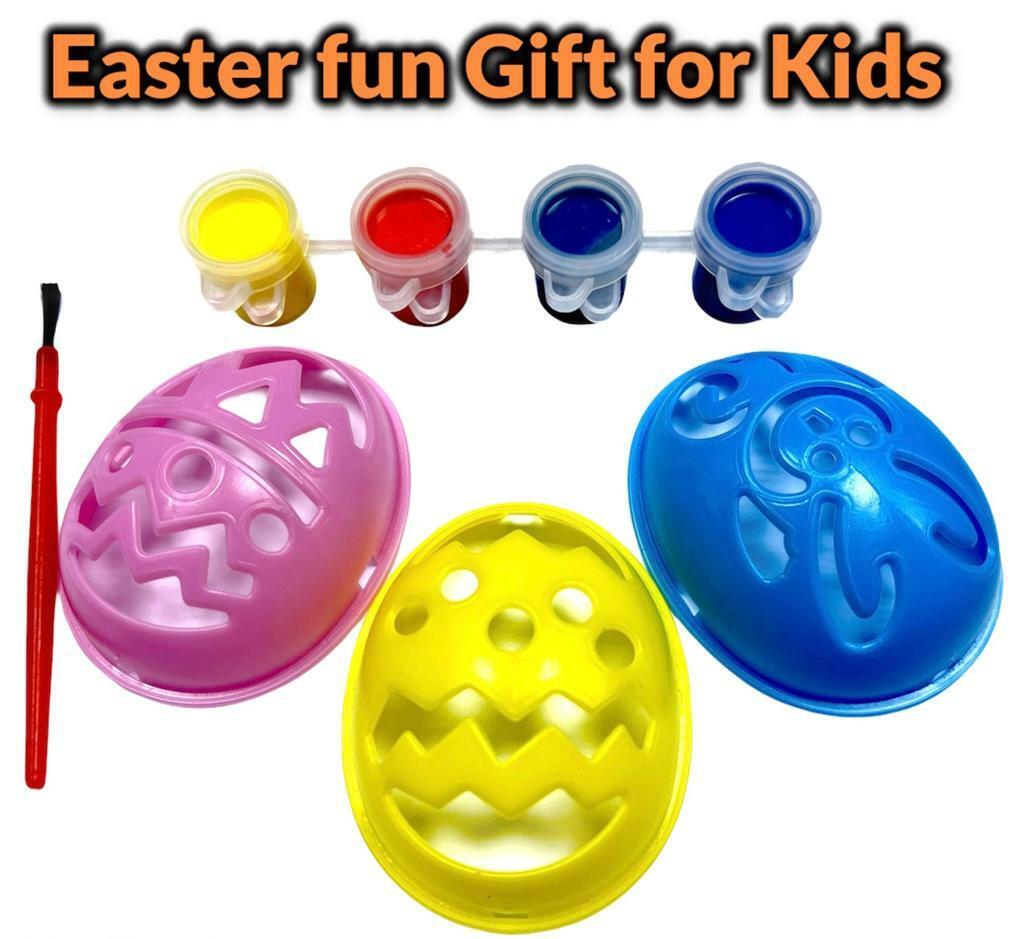 Beclen Harp Easter Craft Children's Paint Your Own Egg Set Stencil Set Cardmaking eggs paint set - Kids #Lockdown