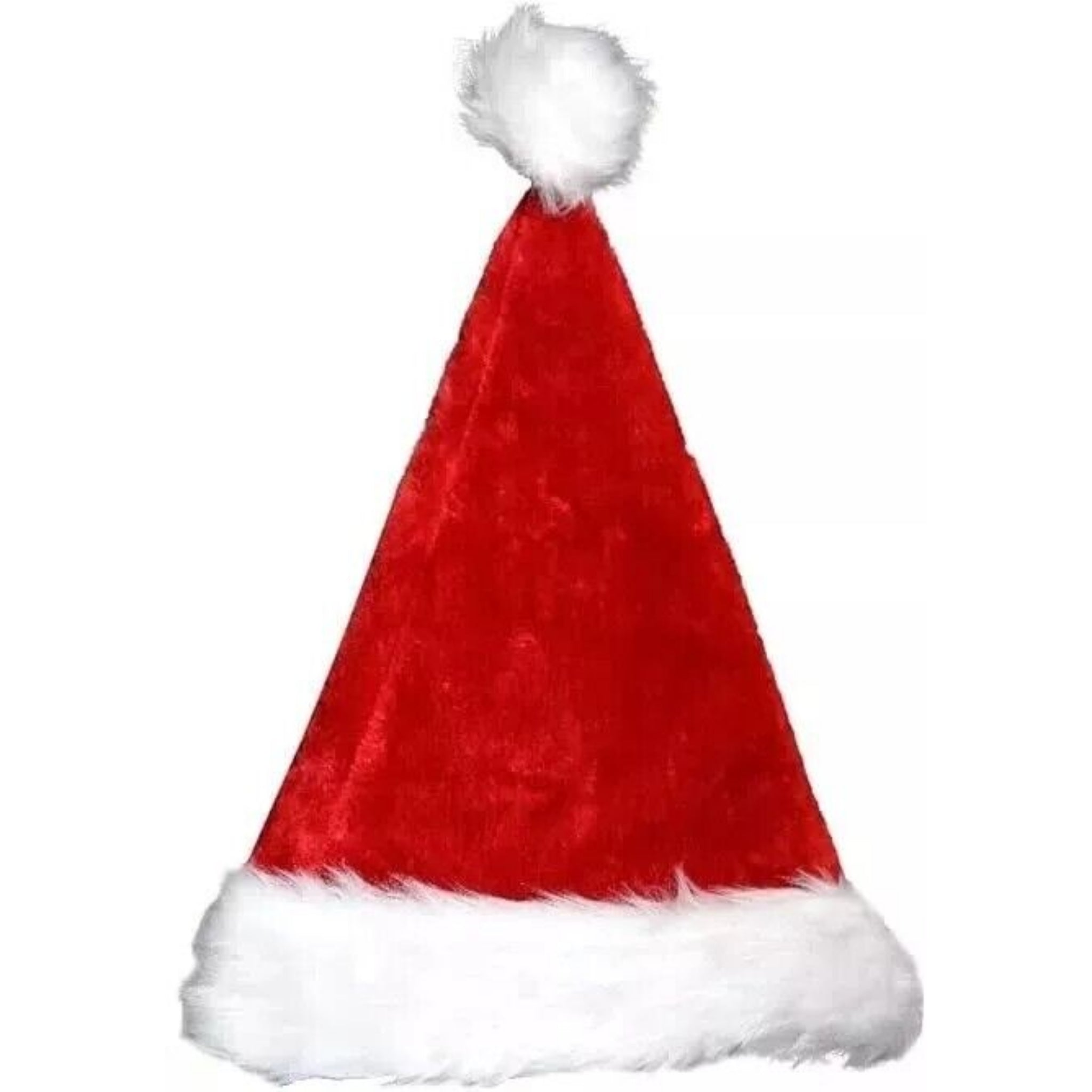 Beclen Harp 1 / 3 Pack Santa Hat Christmas Velvet Xmas Party Red Plush Adult Dress Fancy Unisex