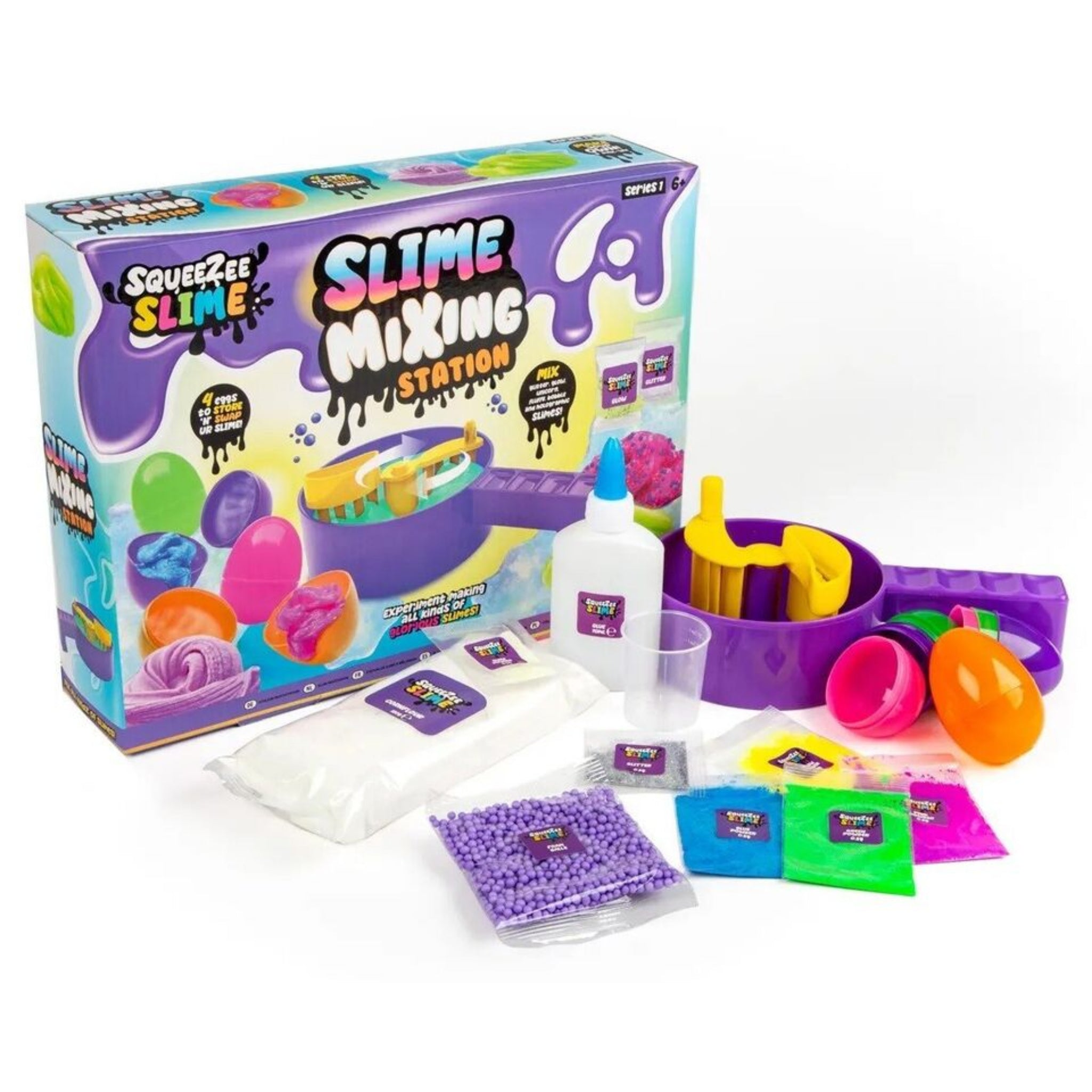 Beclen Harp Slime Kids Making Slime Kit Arts Glow Bobble Glitter Crafts Mixing Station Kit