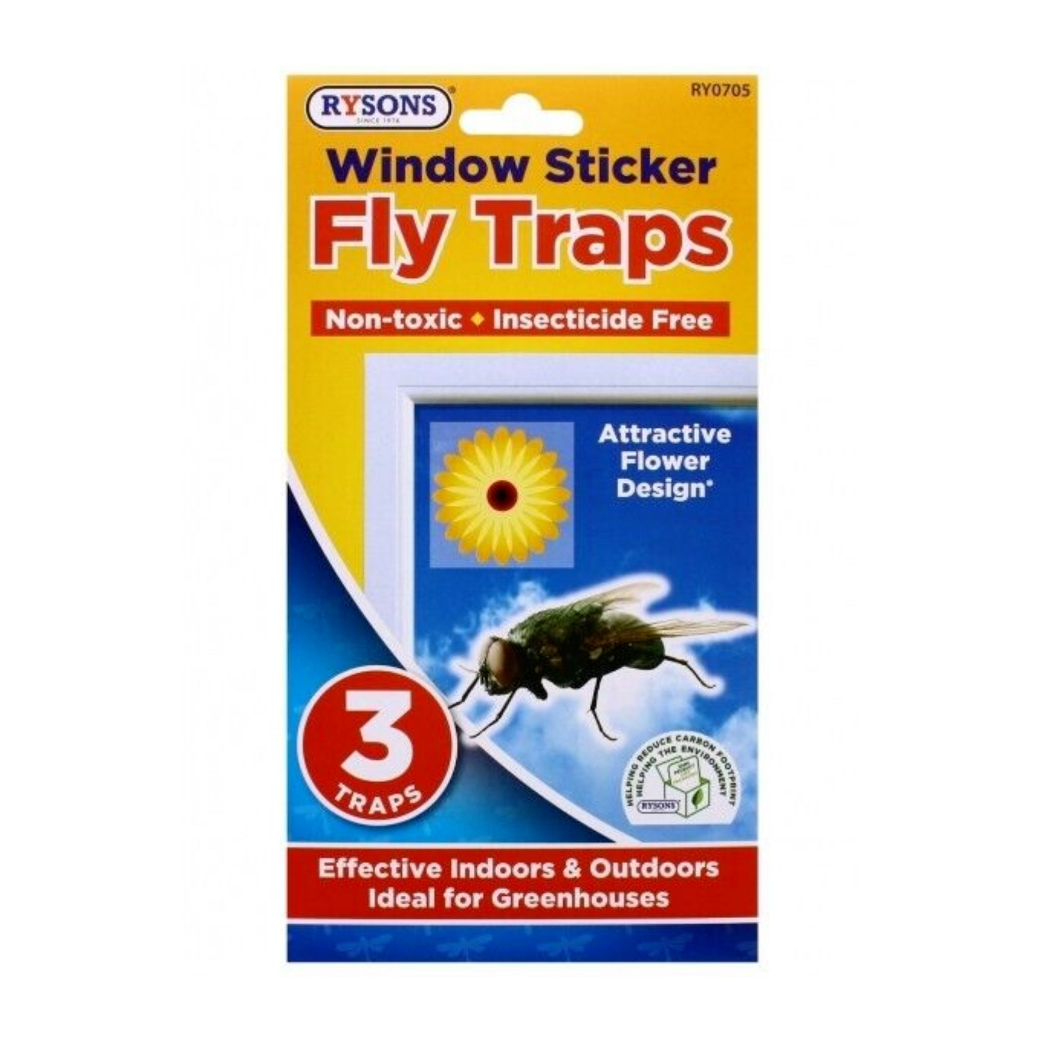 Beclen Harp 3 Fly Catchers Window Flower Traps Stickers Bug Insect Killer Sticky Window Trap